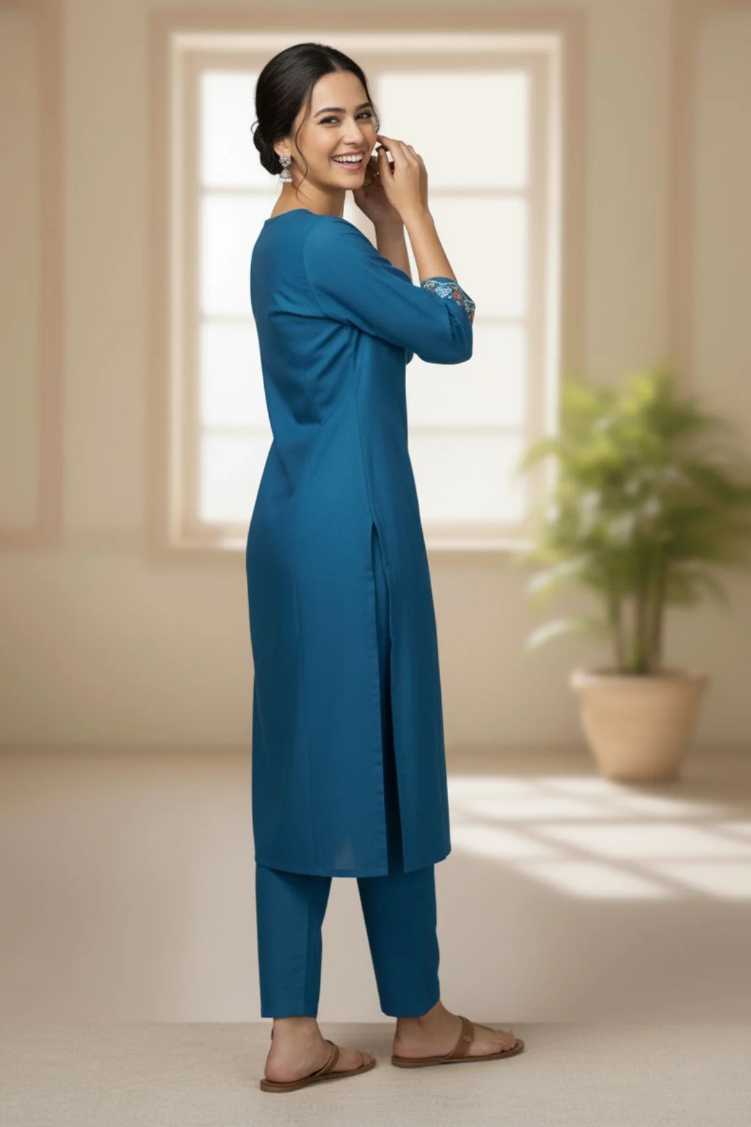 Ira Peacock Embroidered Co-ord Set - Image 5