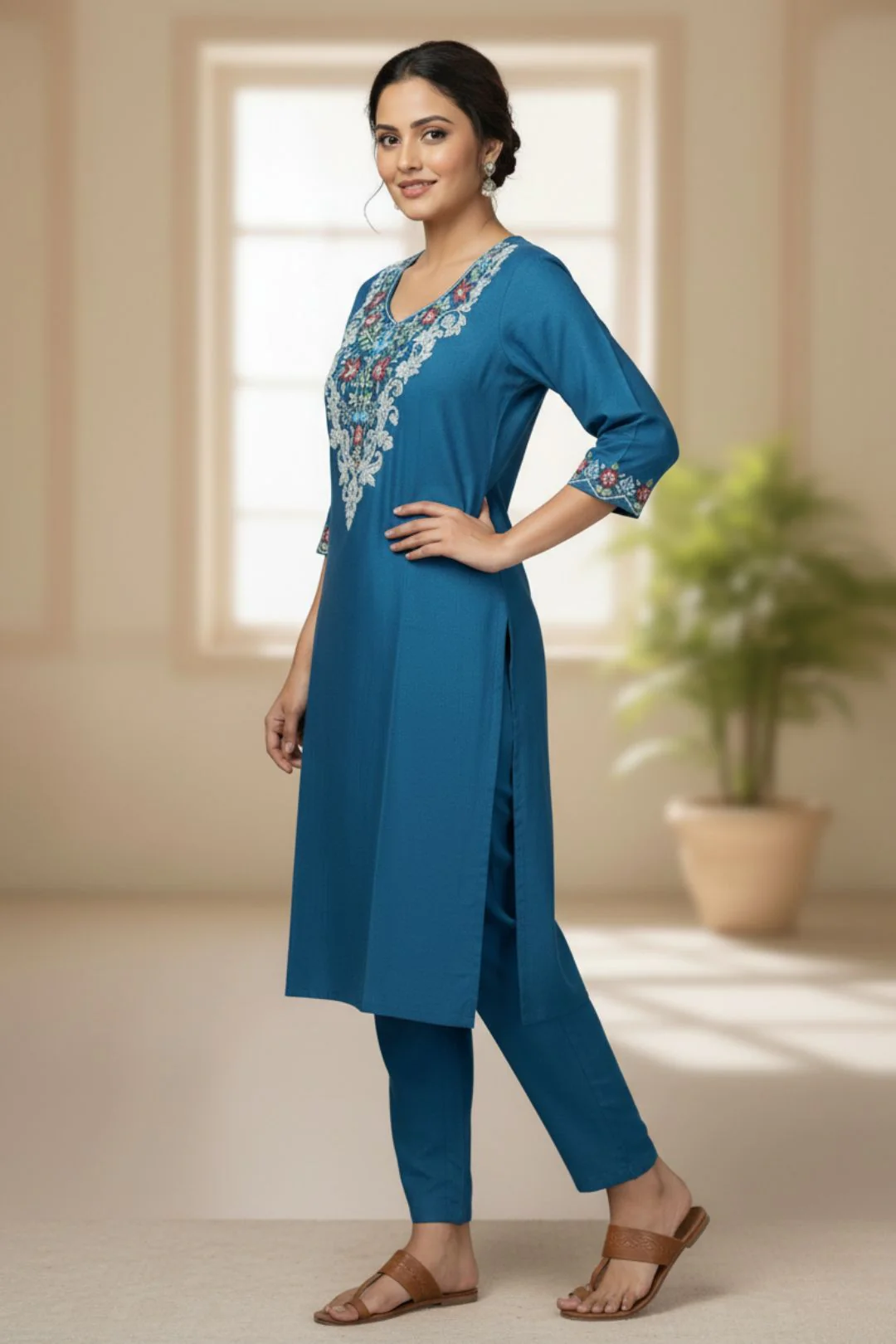 Ira Peacock Embroidered Co-ord Set - Image 6