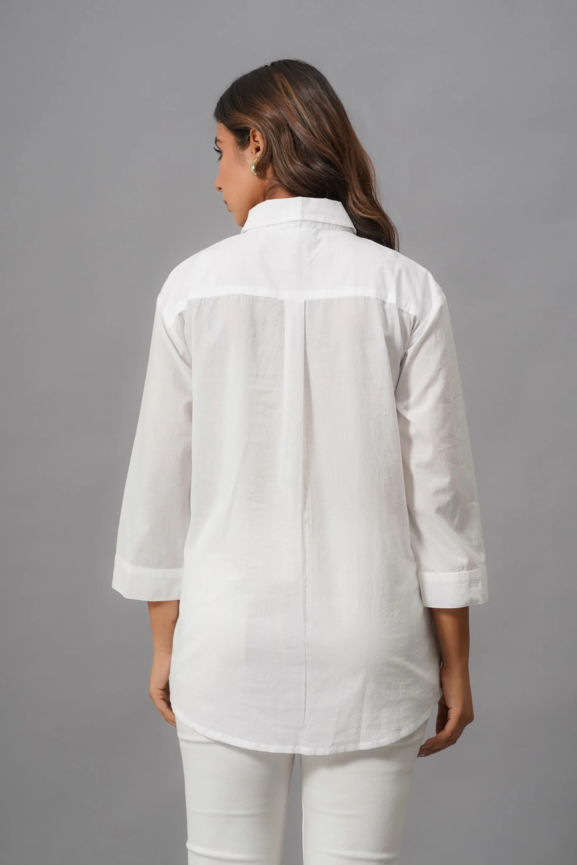 Ivanka Dove Embroidery Cotton Shirt - Image 3