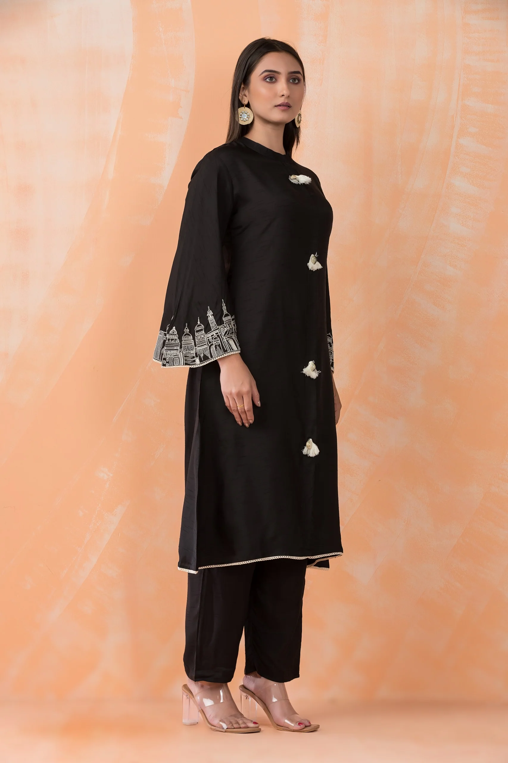 Niharika Jet Embroidered Designer Co-ord Set - Image 5
