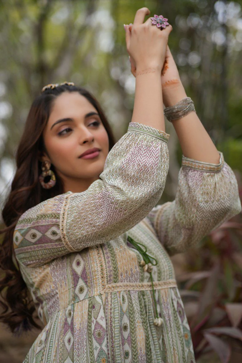 Jasheela Fern Printed Cotton Dress - Image 6