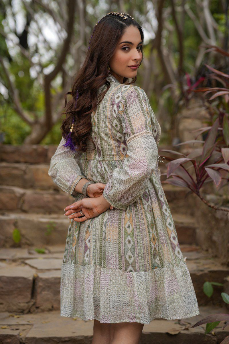 Jasheela Fern Printed Cotton Dress - Image 8