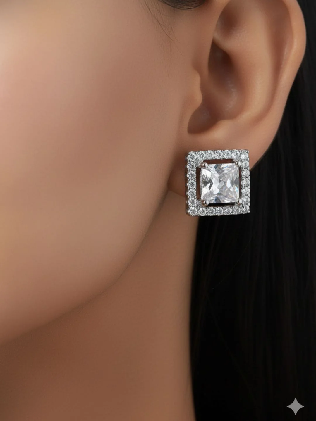 Shama Diamond Earing & Pendant Set - Image 3