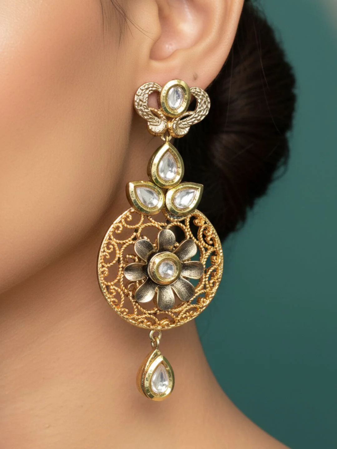 Antara Oxidised Earrings - Image 4