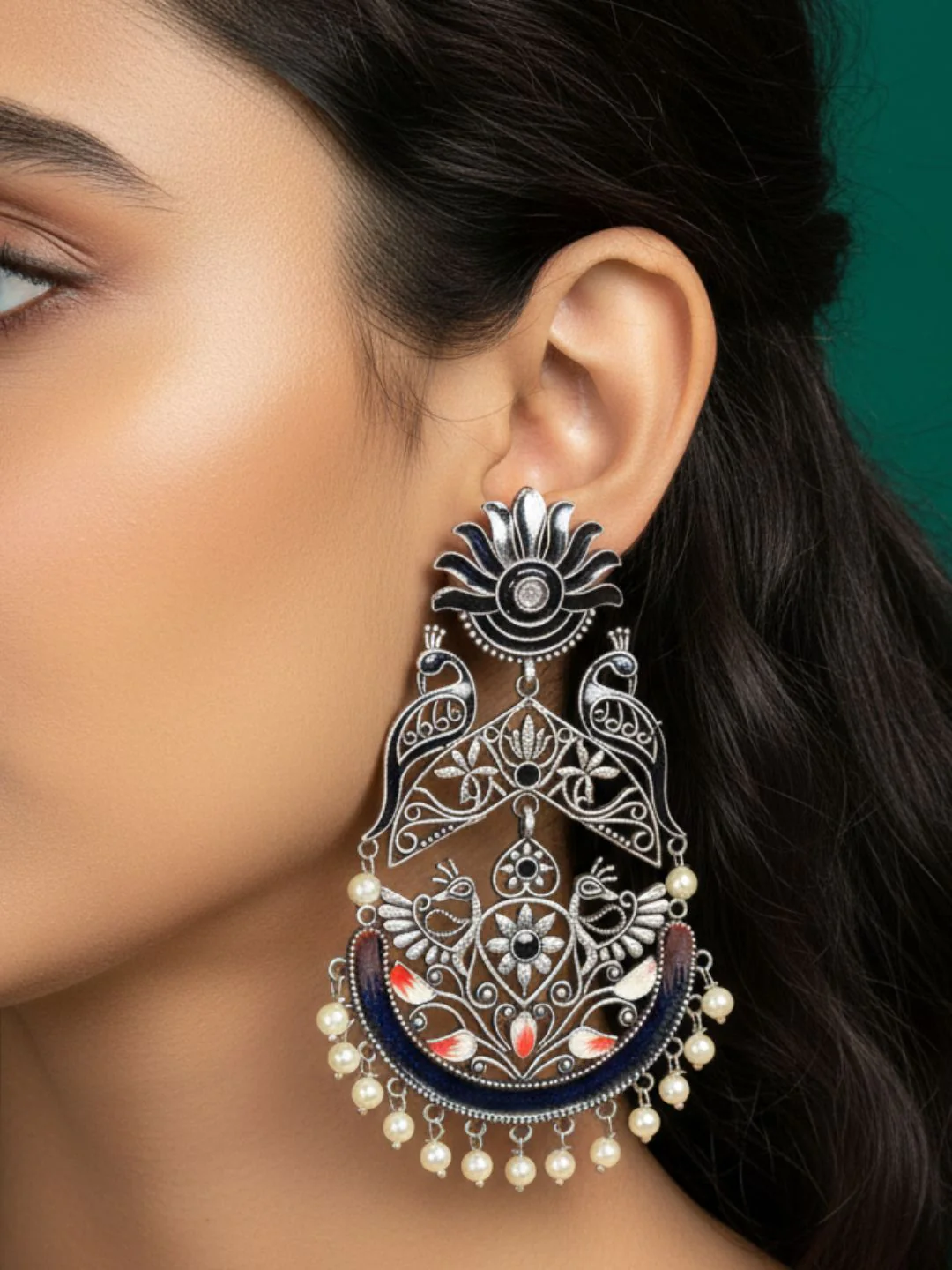 Antara Oxidised Earrings - Image 4