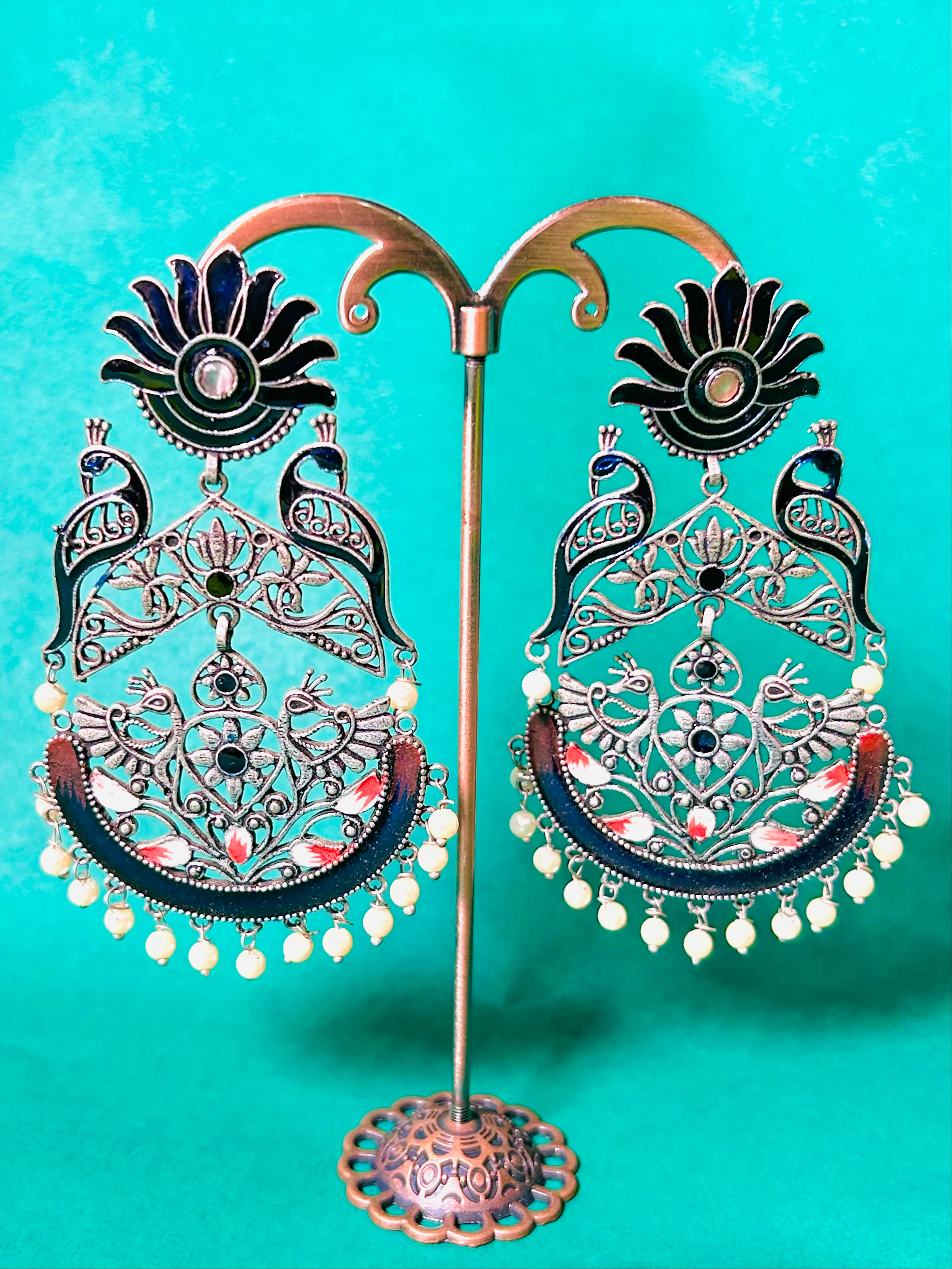 Antara Oxidised Earrings - Image 5