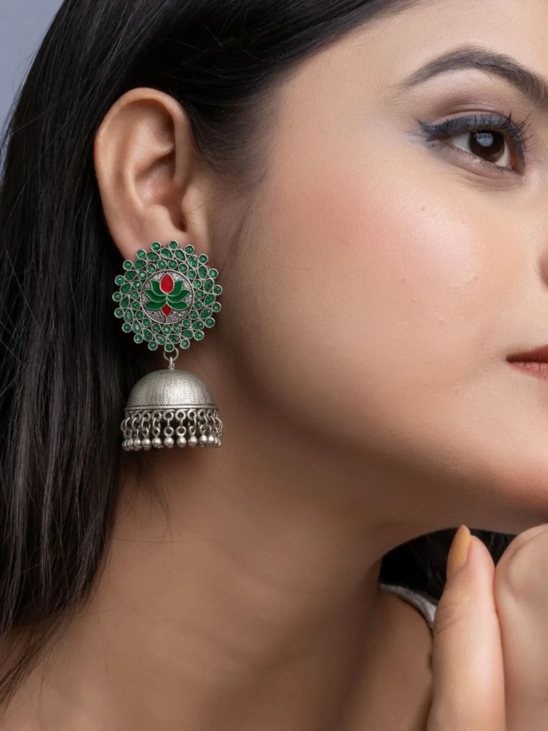 Antara Oxidised Earrings - Image 3