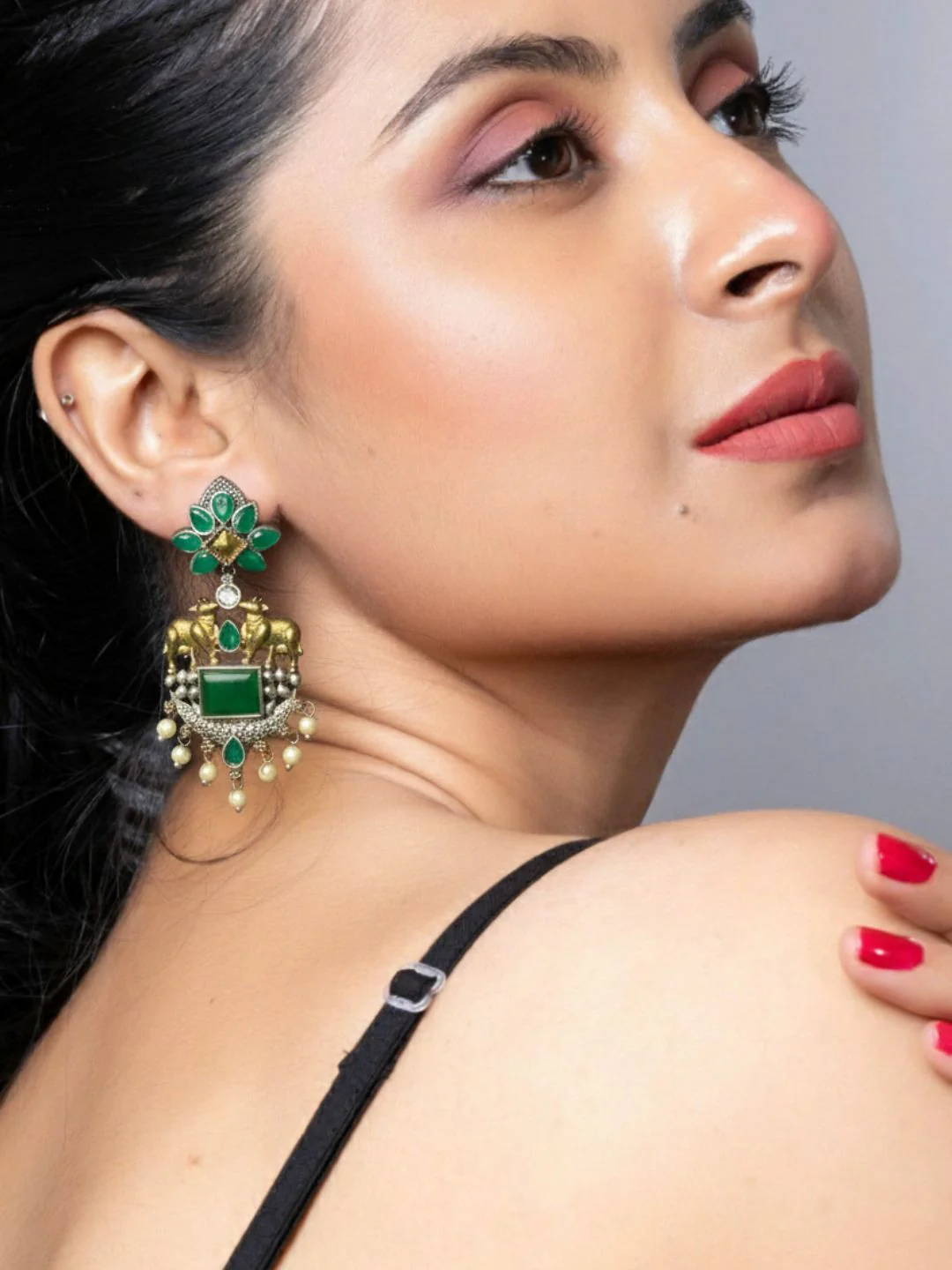 Antara Oxidised Earrings - Image 3