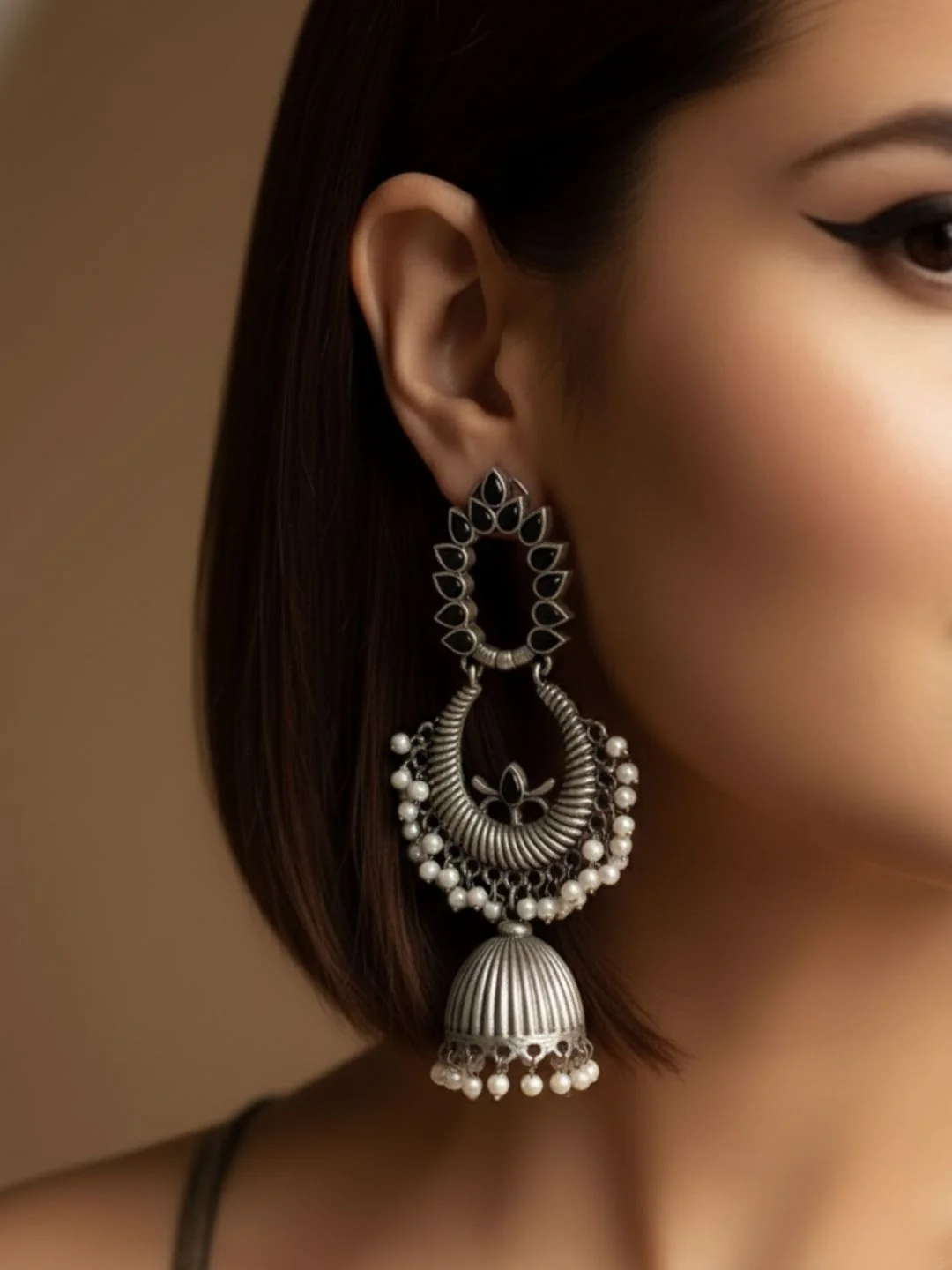 Antara Oxidised Earrings - Image 3