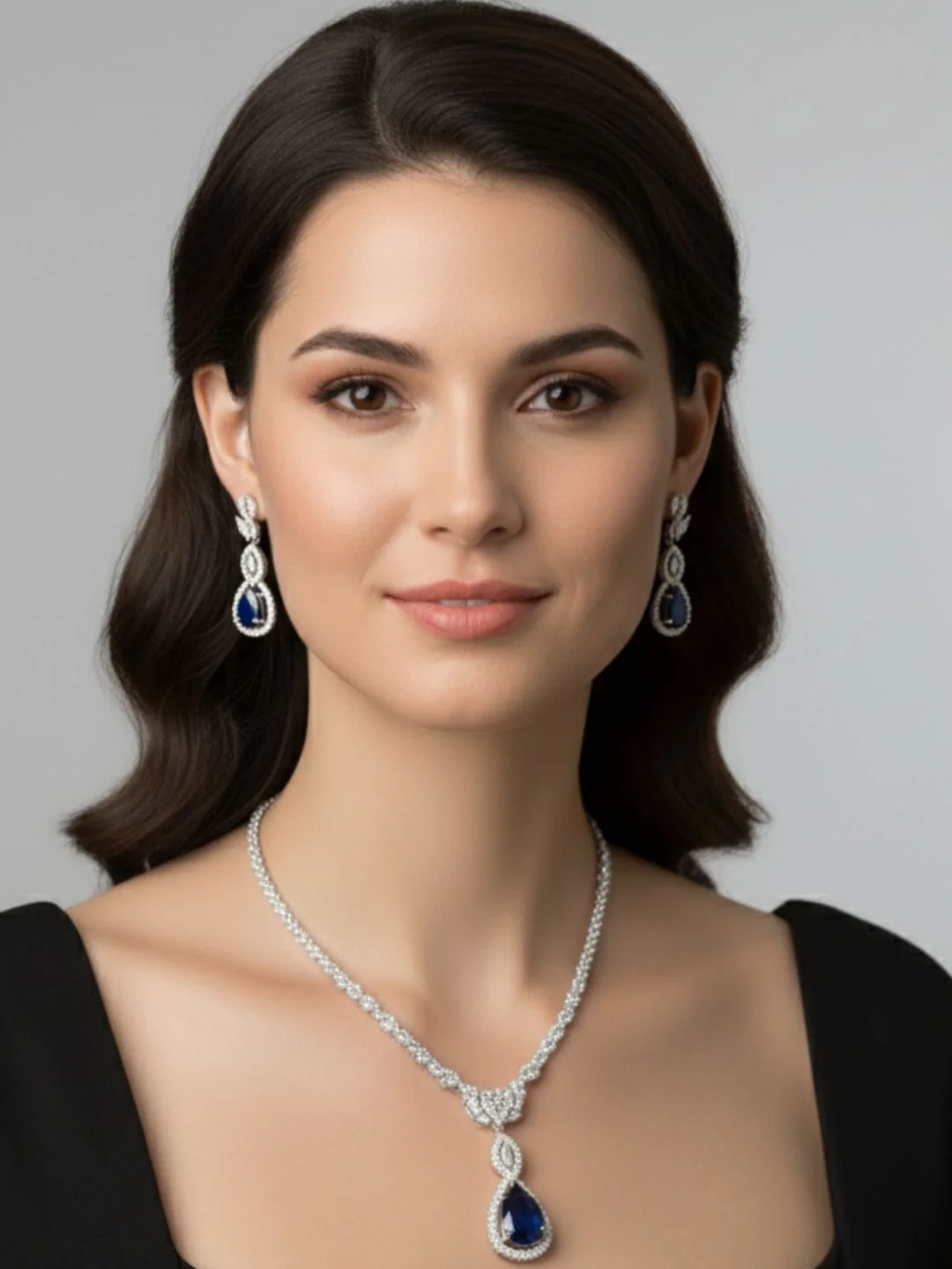Antaara Diamond Necklace with Earings - Image 5
