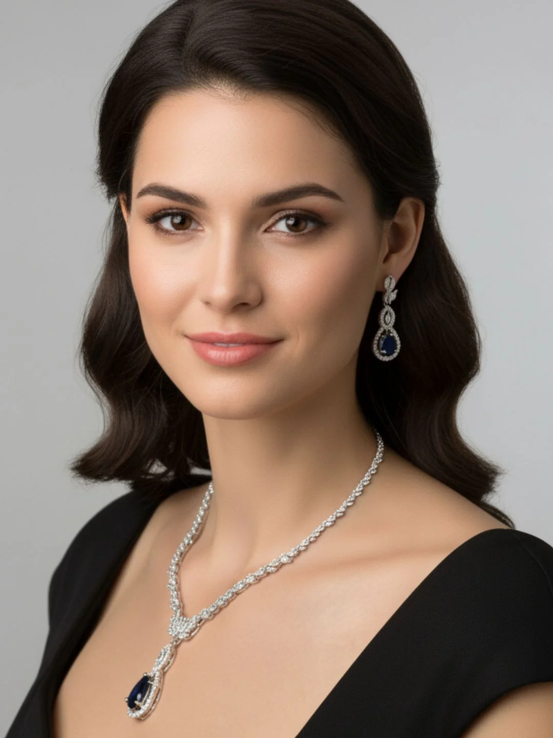 Antaara Diamond Necklace with Earings - Image 6