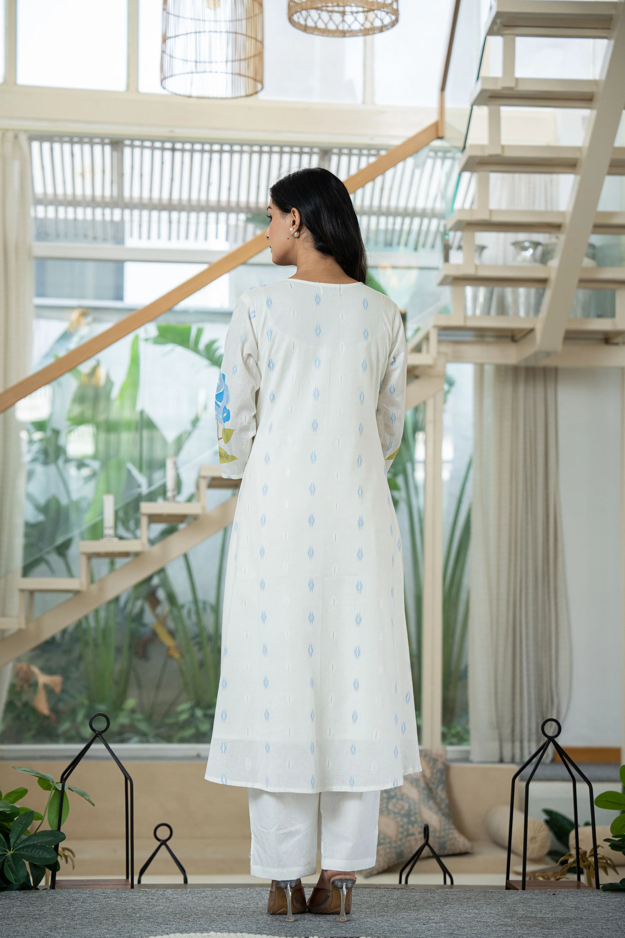 Hemal Softblue Digital Print Pure Cotton Mul Suit Set - Image 3
