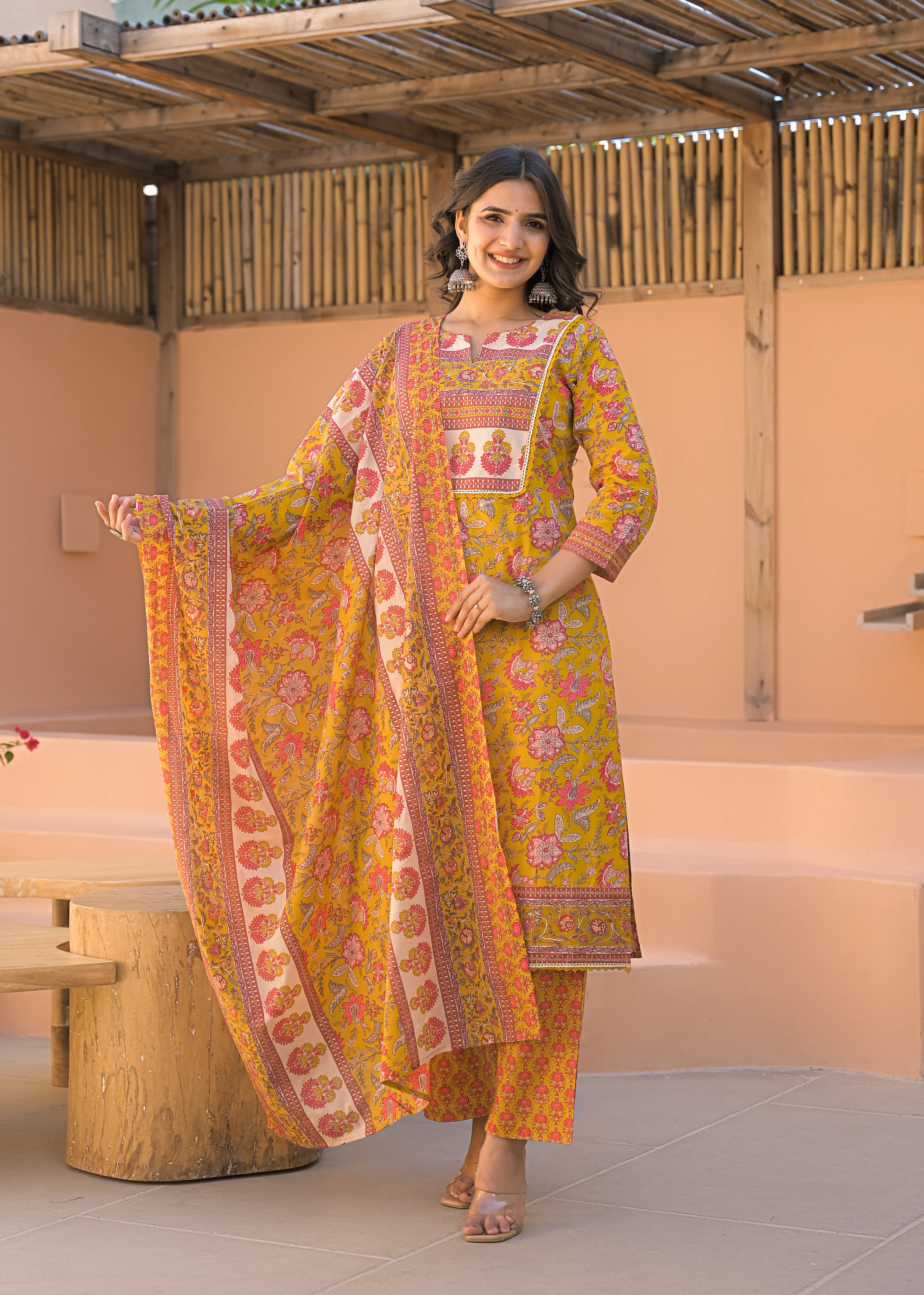 Sahila Amber Cotton Printed Suit Set - Image 4