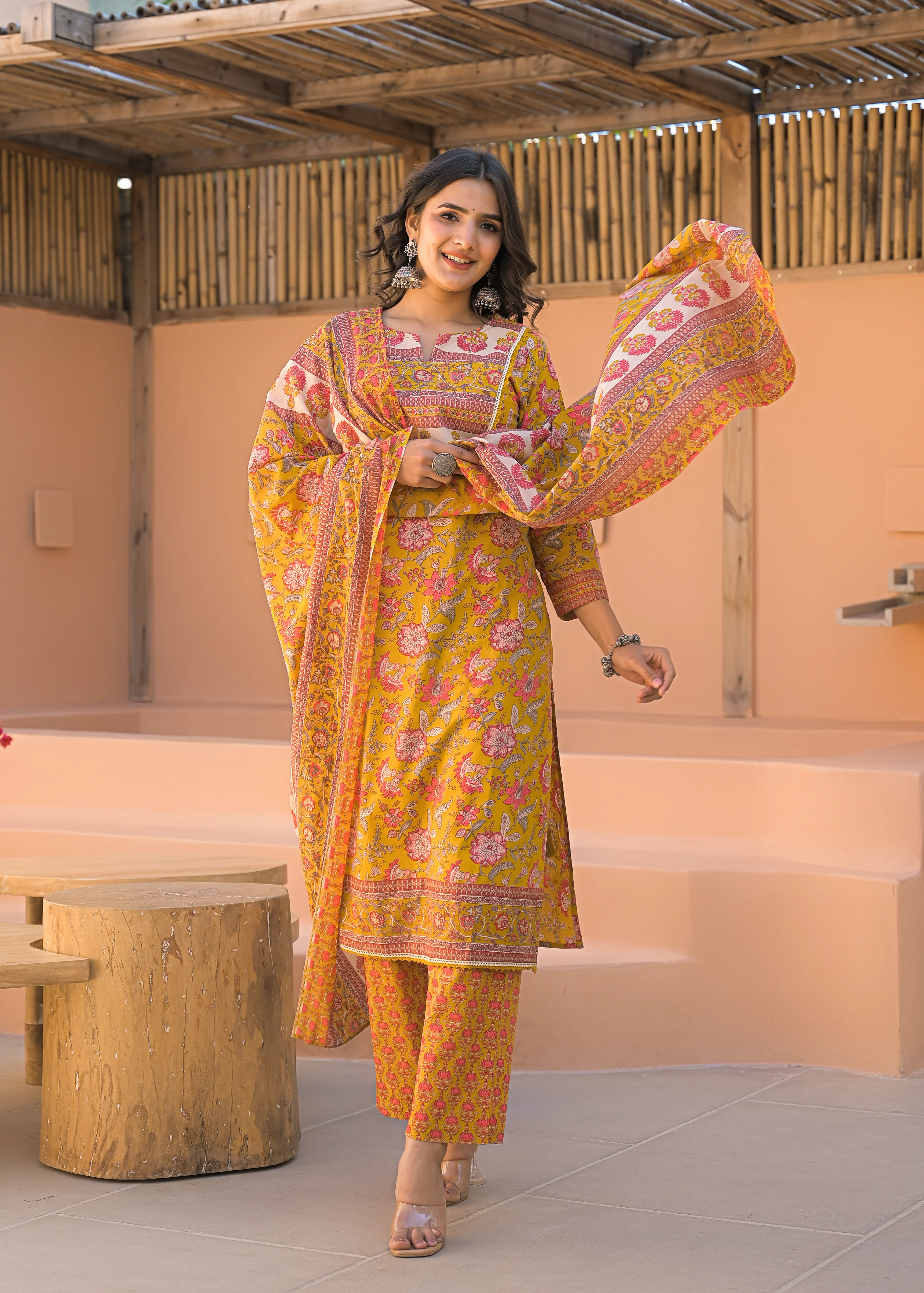 Sahila Amber Cotton Printed Suit Set - Image 5