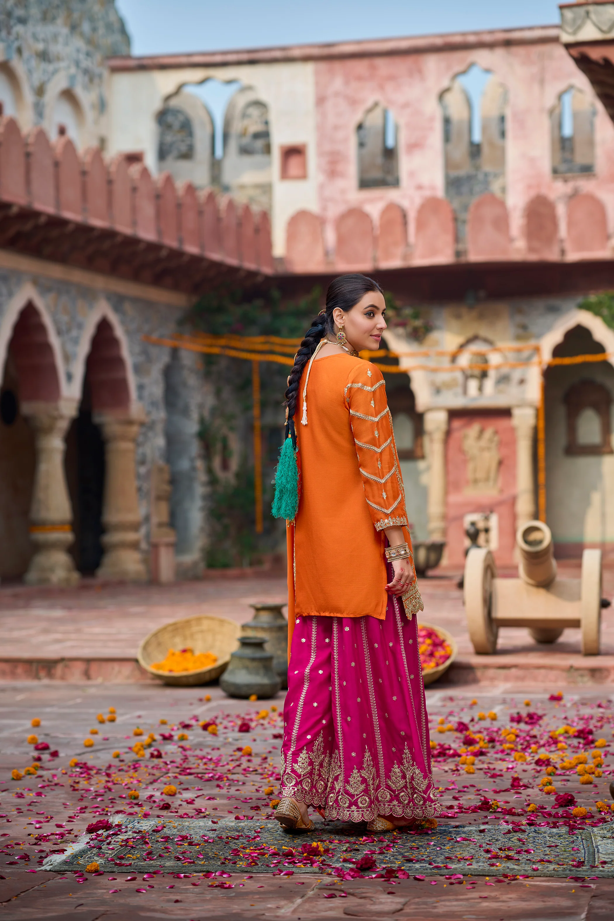 Kanupriya Kesari Rose Full work Suit Set - Image 3