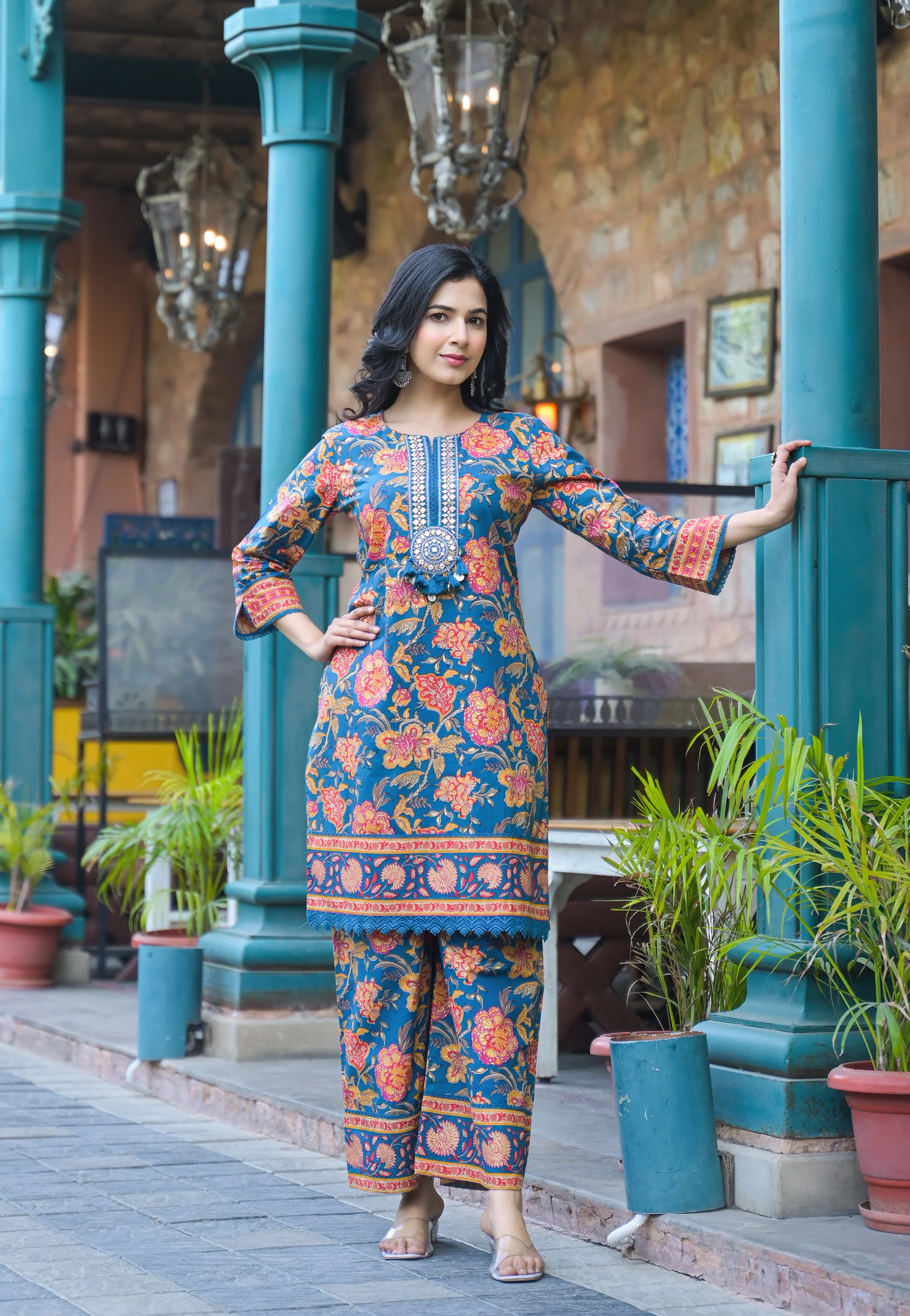 Sahila Lapis Cotton Co-ord Set - Image 5