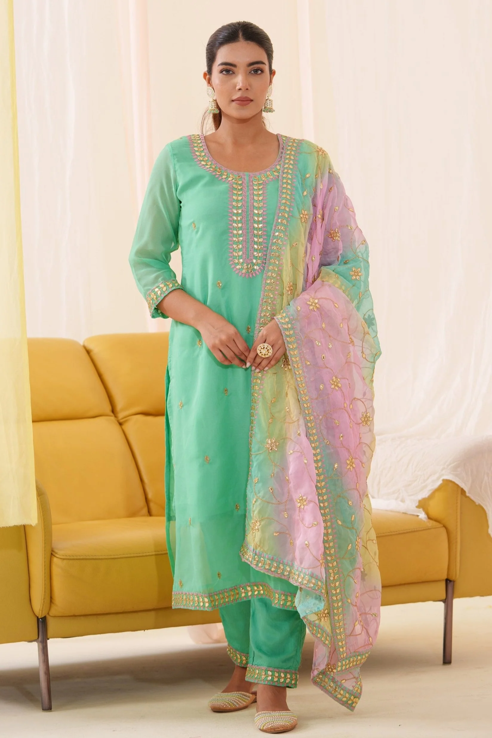 Anila Lapis Full Work Suit Set - Image 10
