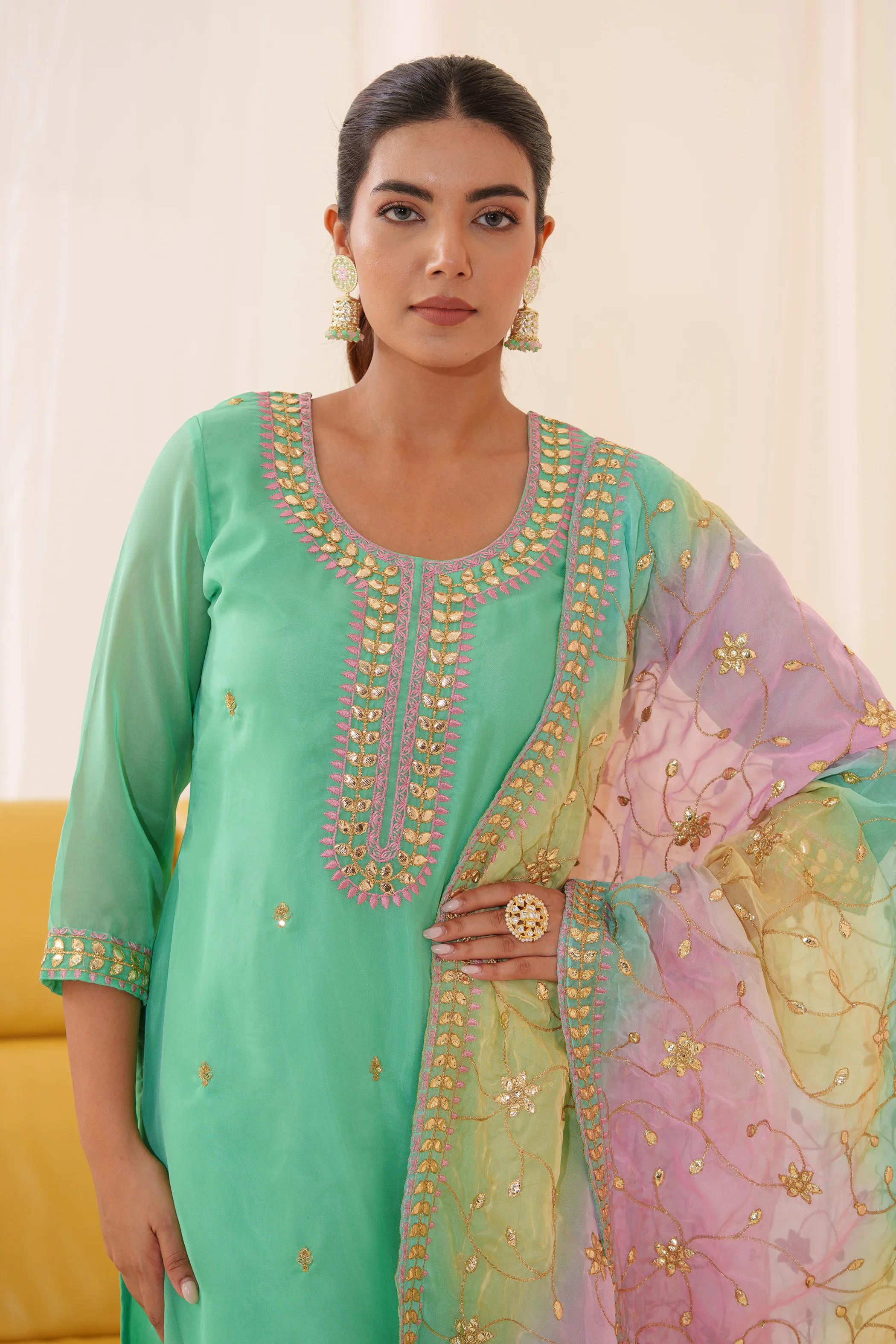 Anila Lapis Full Work Suit Set - Image 11