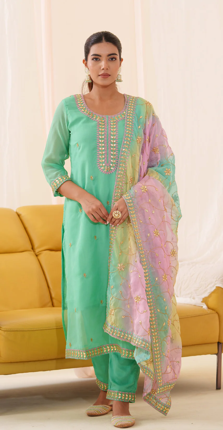 Anila Lapis Full Work Suit Set - Image 15