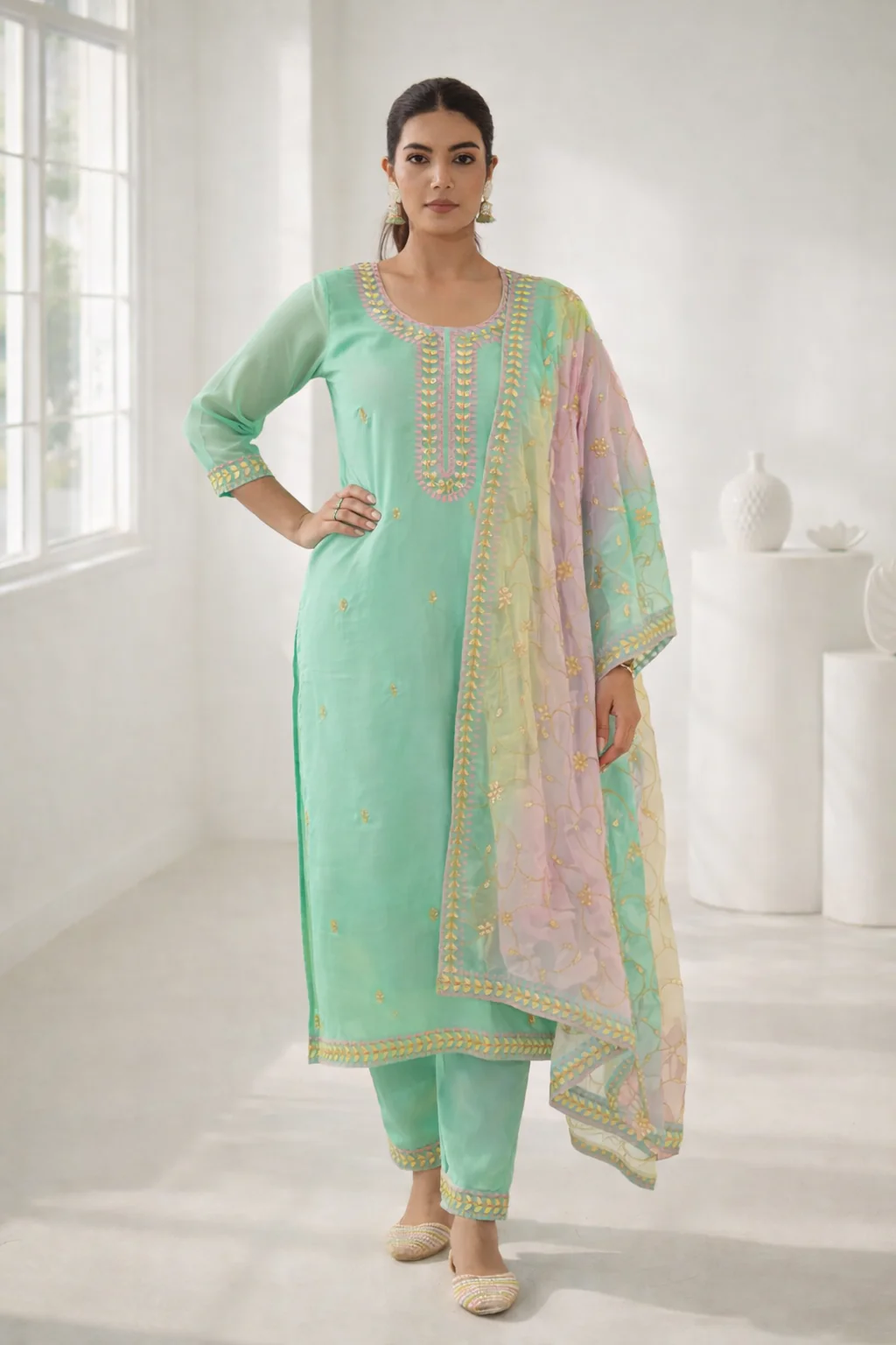 Anila Lapis Full Work Suit Set - Image 2