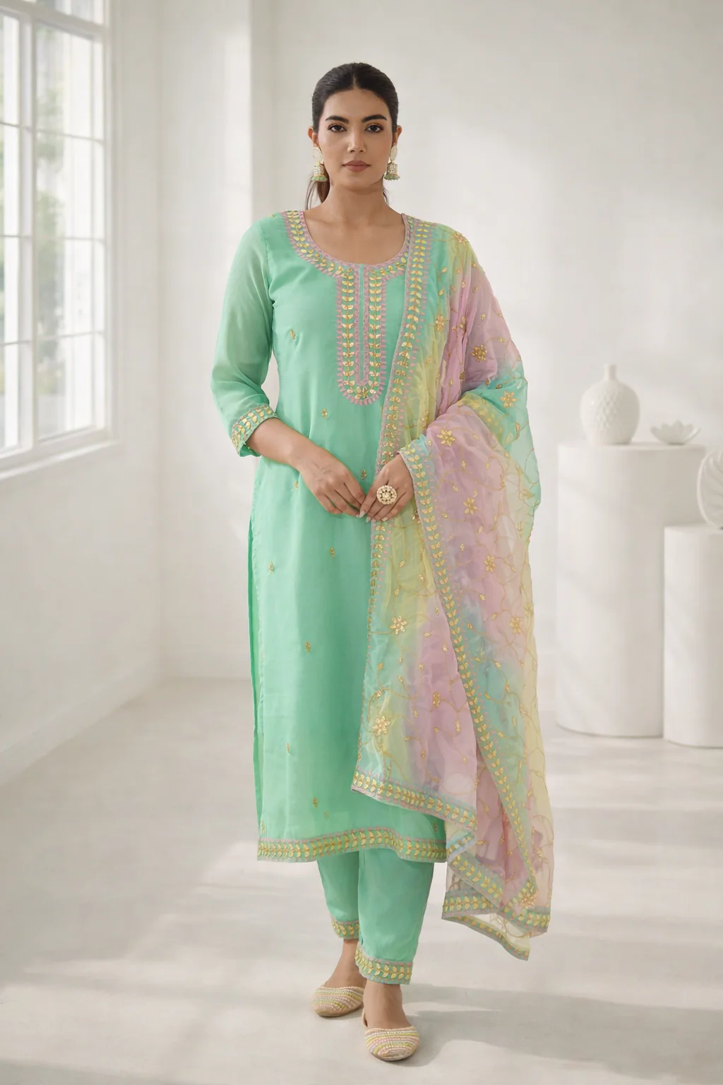 Anila Lapis Full Work Suit Set - Image 3