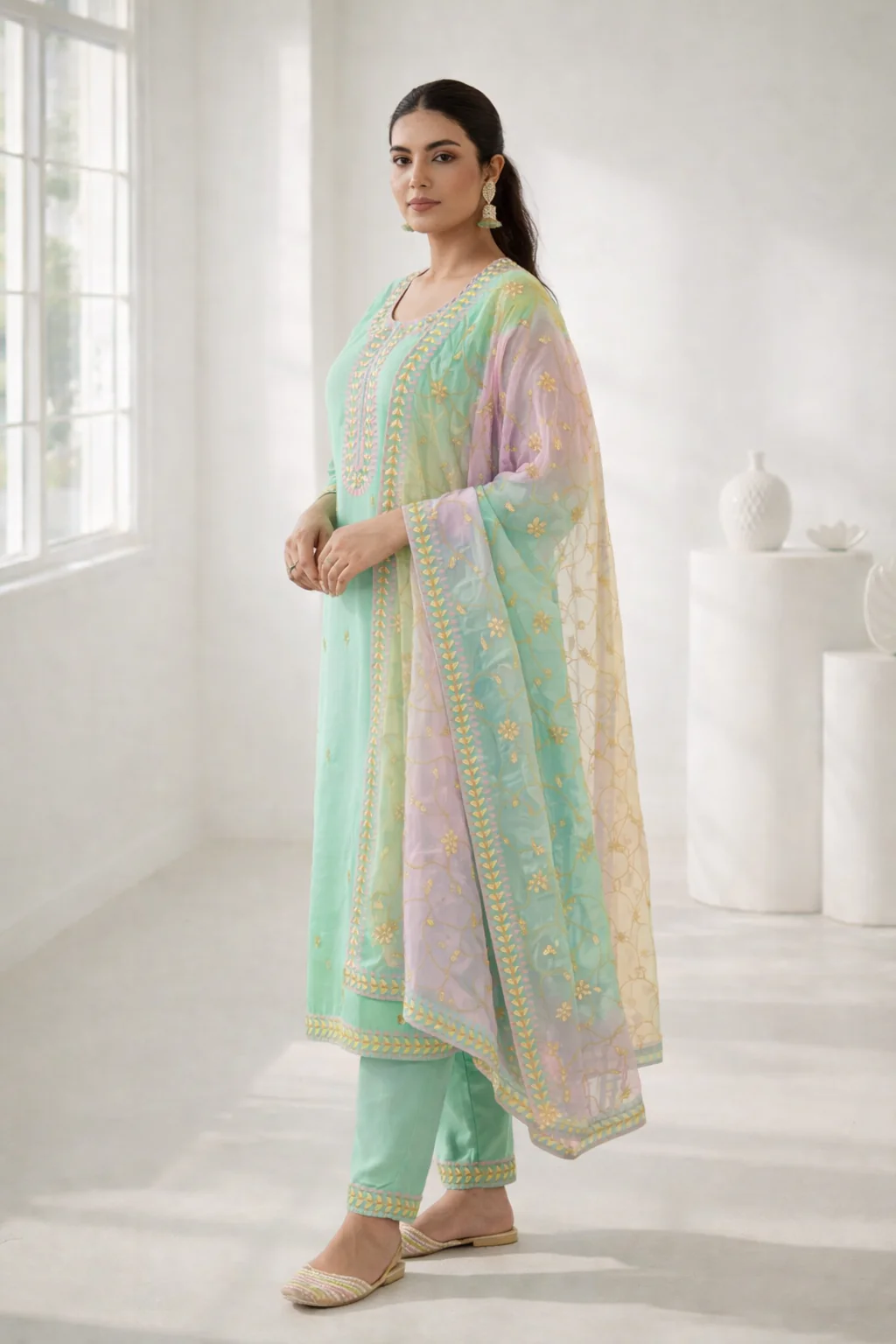 Anila Lapis Full Work Suit Set - Image 4