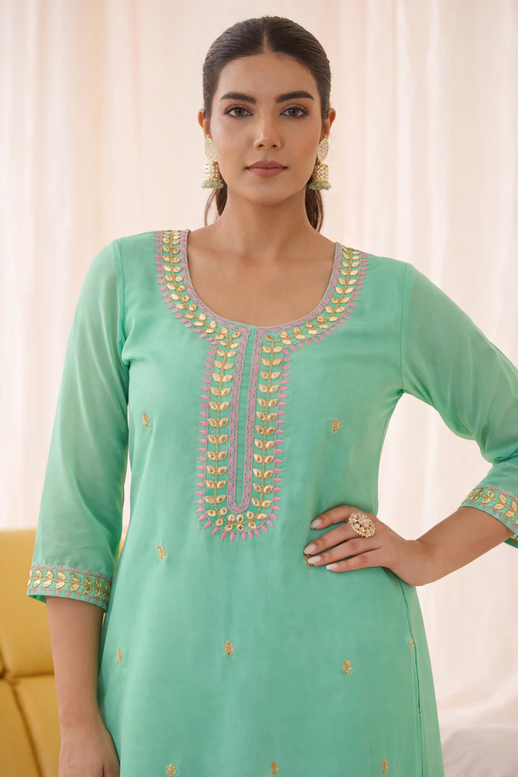Anila Lapis Full Work Suit Set - Image 7