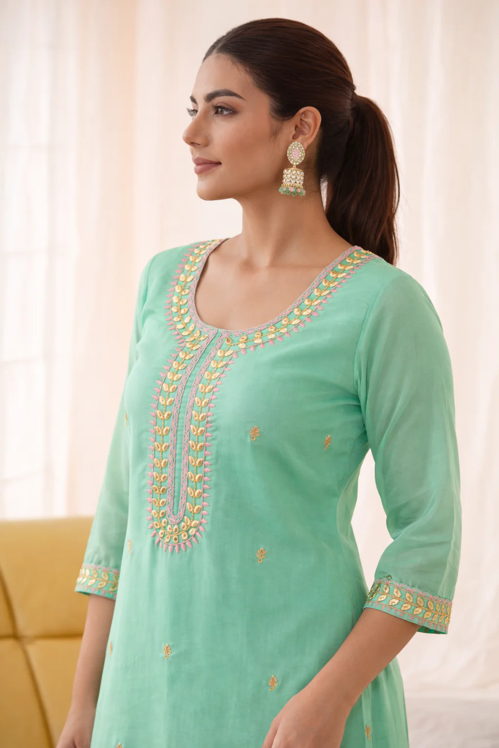 Anila Lapis Full Work Suit Set - Image 8