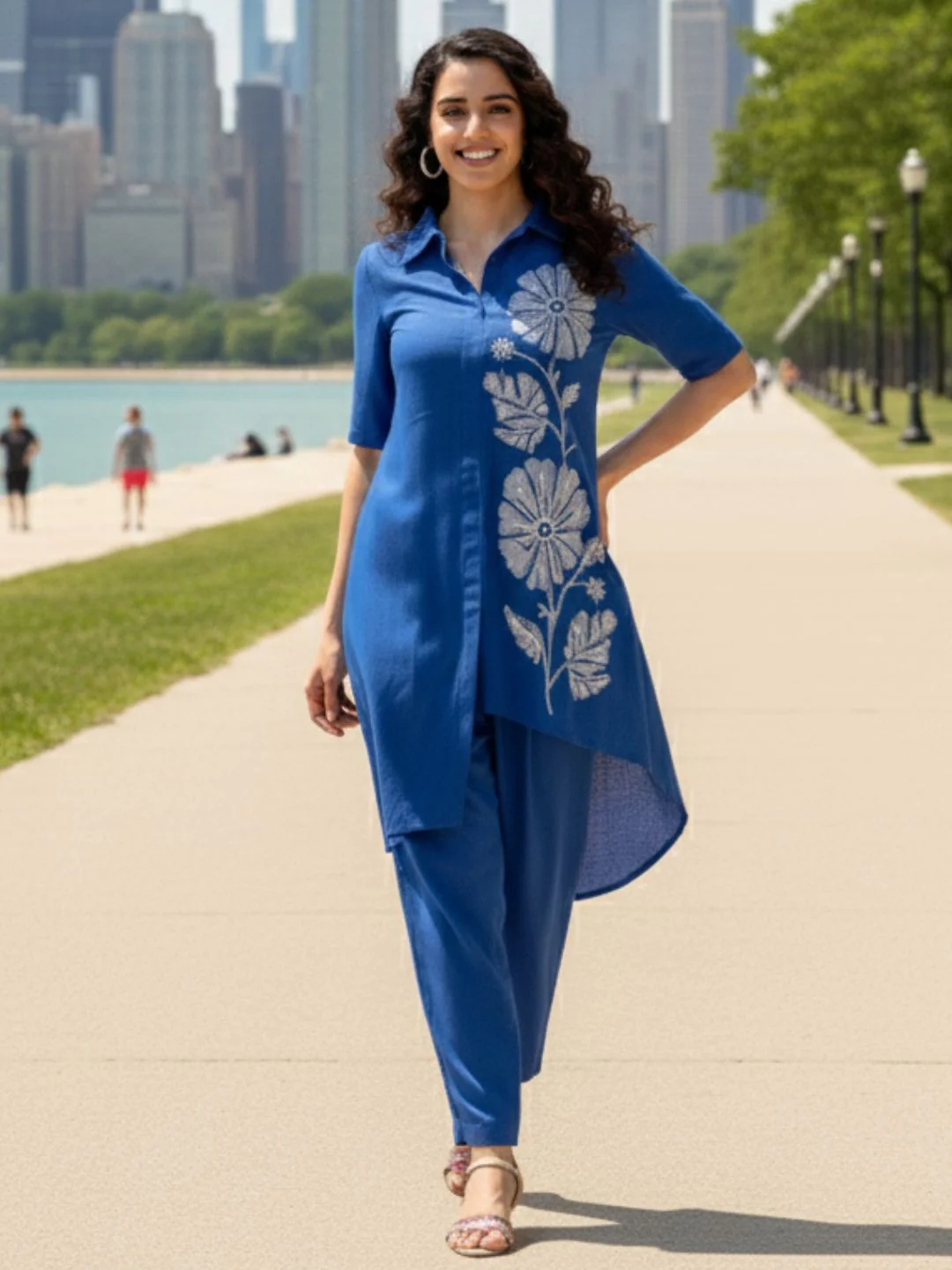 Tushki Indigo Elegant Co-ord Set - Image 2