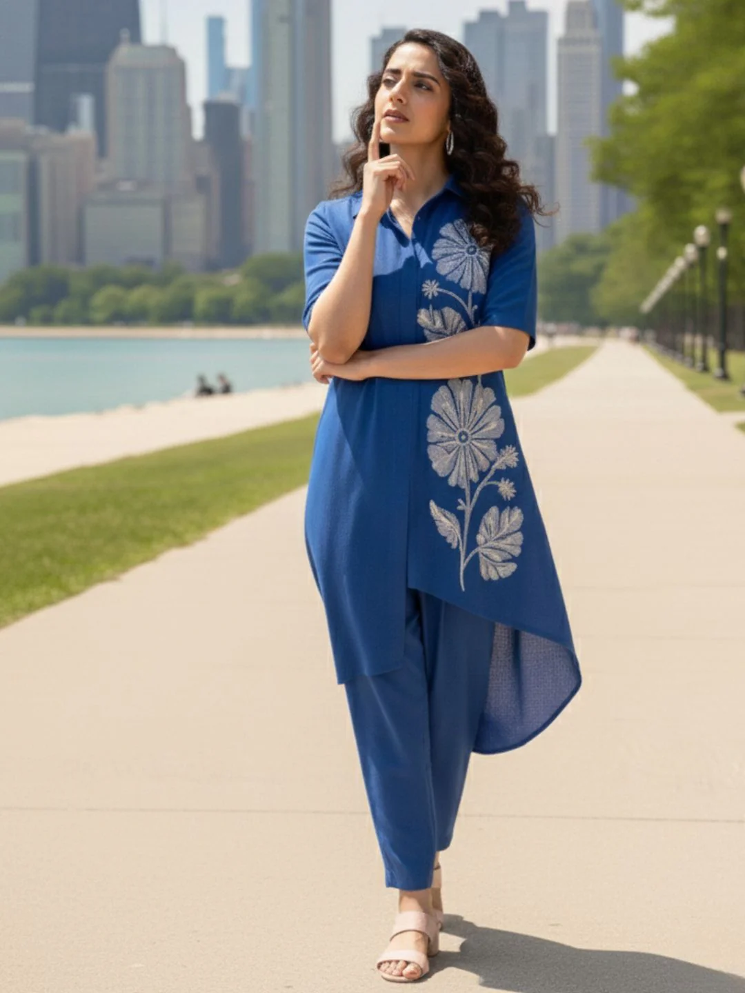 Tushki Indigo Elegant Co-ord Set - Image 3