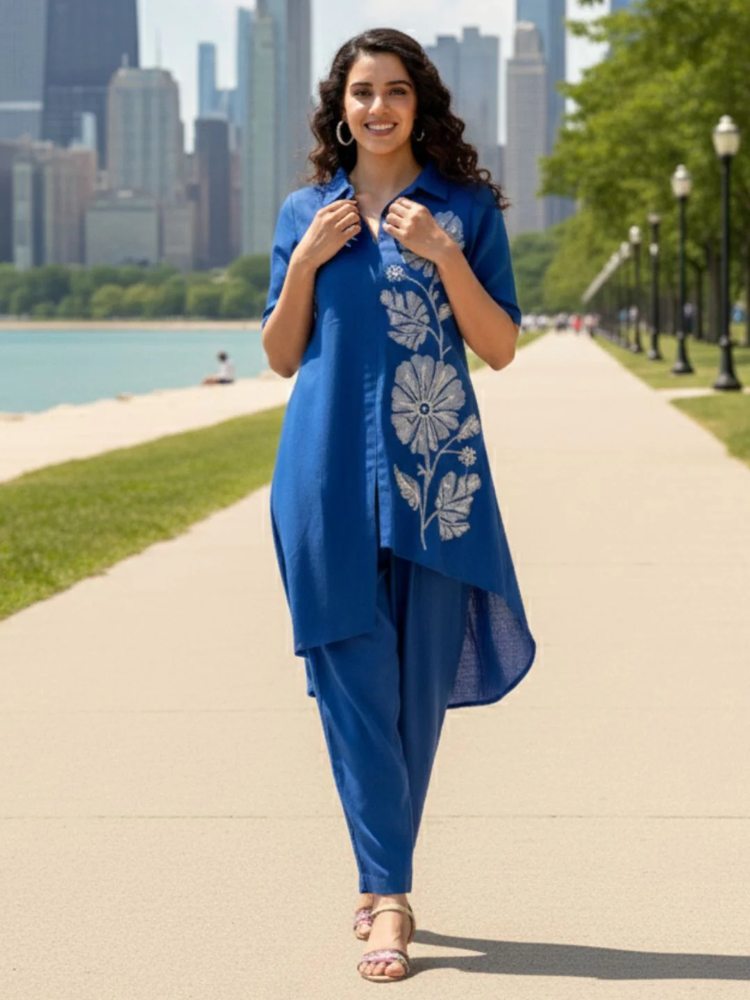 Tushki Indigo Elegant Co-ord Set - Image 4