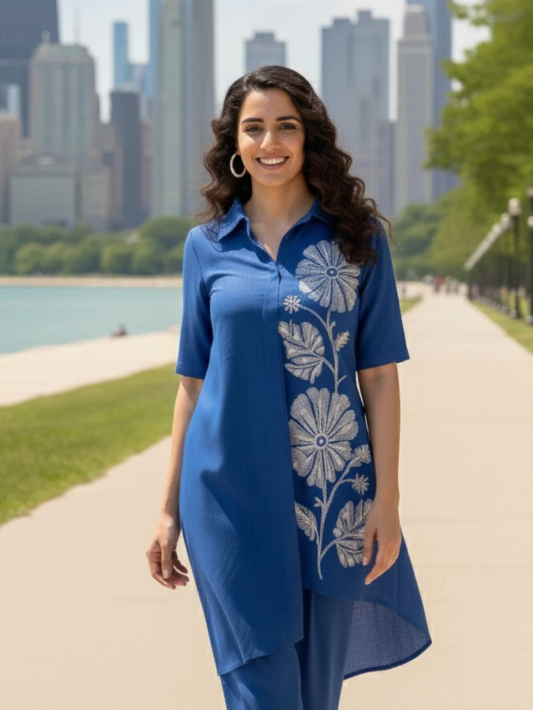 Tushki Indigo Elegant Co-ord Set - Image 5
