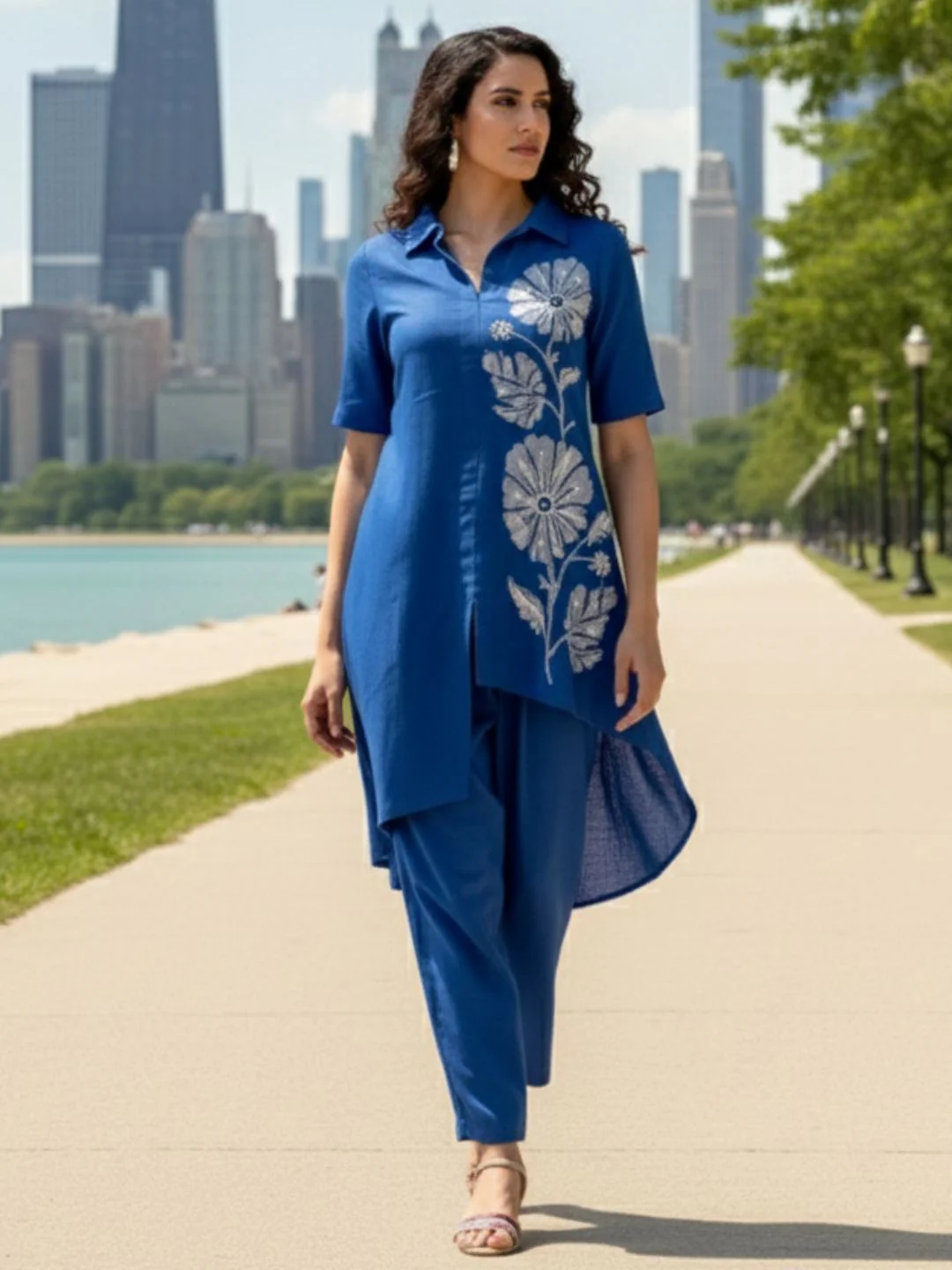 Tushki Indigo Elegant Co-ord Set - Image 6