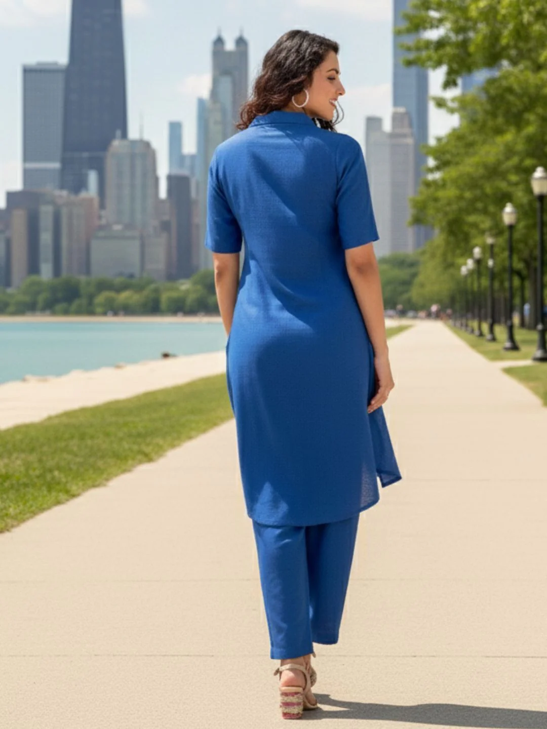 Tushki Indigo Elegant Co-ord Set - Image 7