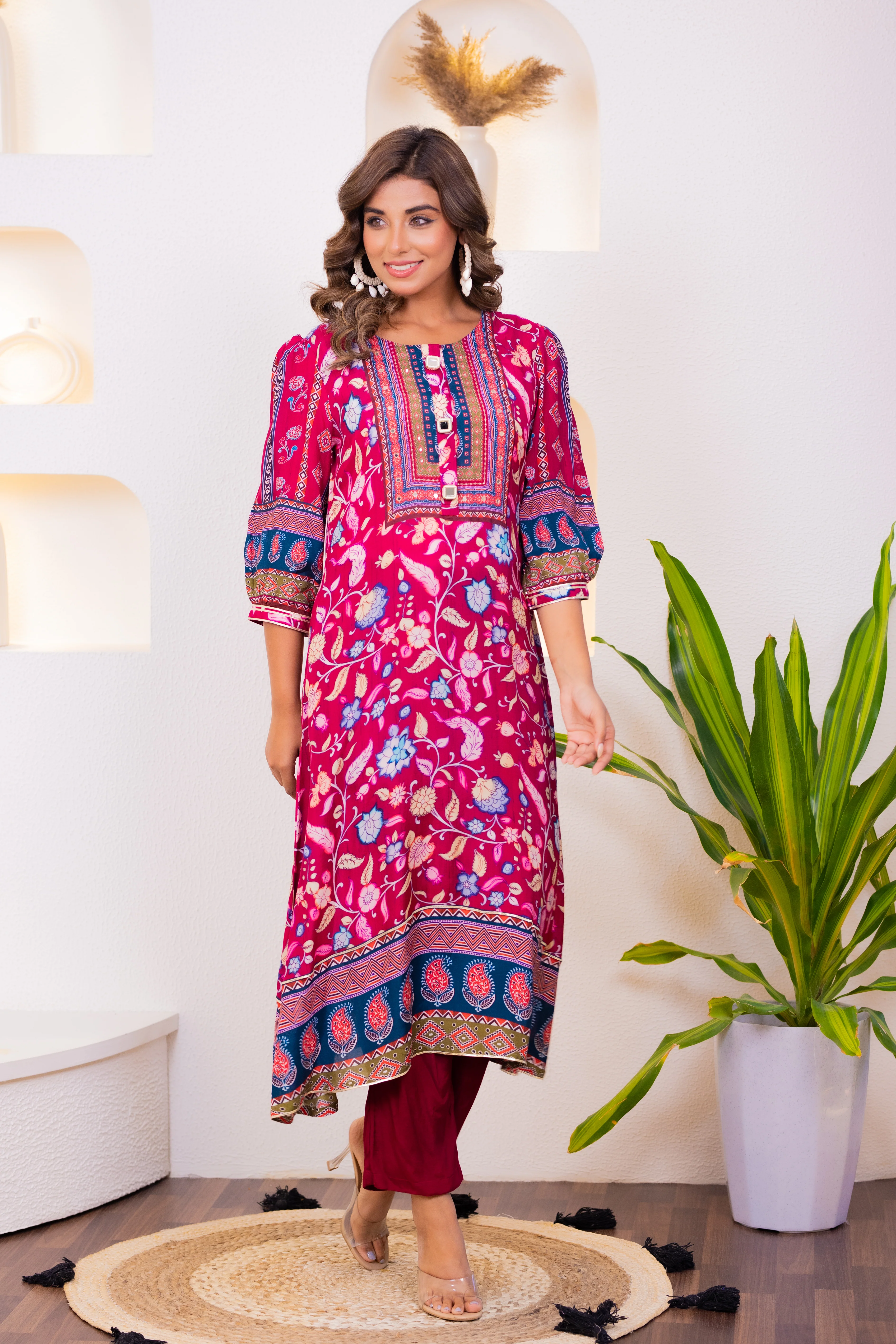 Maurya Rose Premium Muslin Kurta Set - Image 4