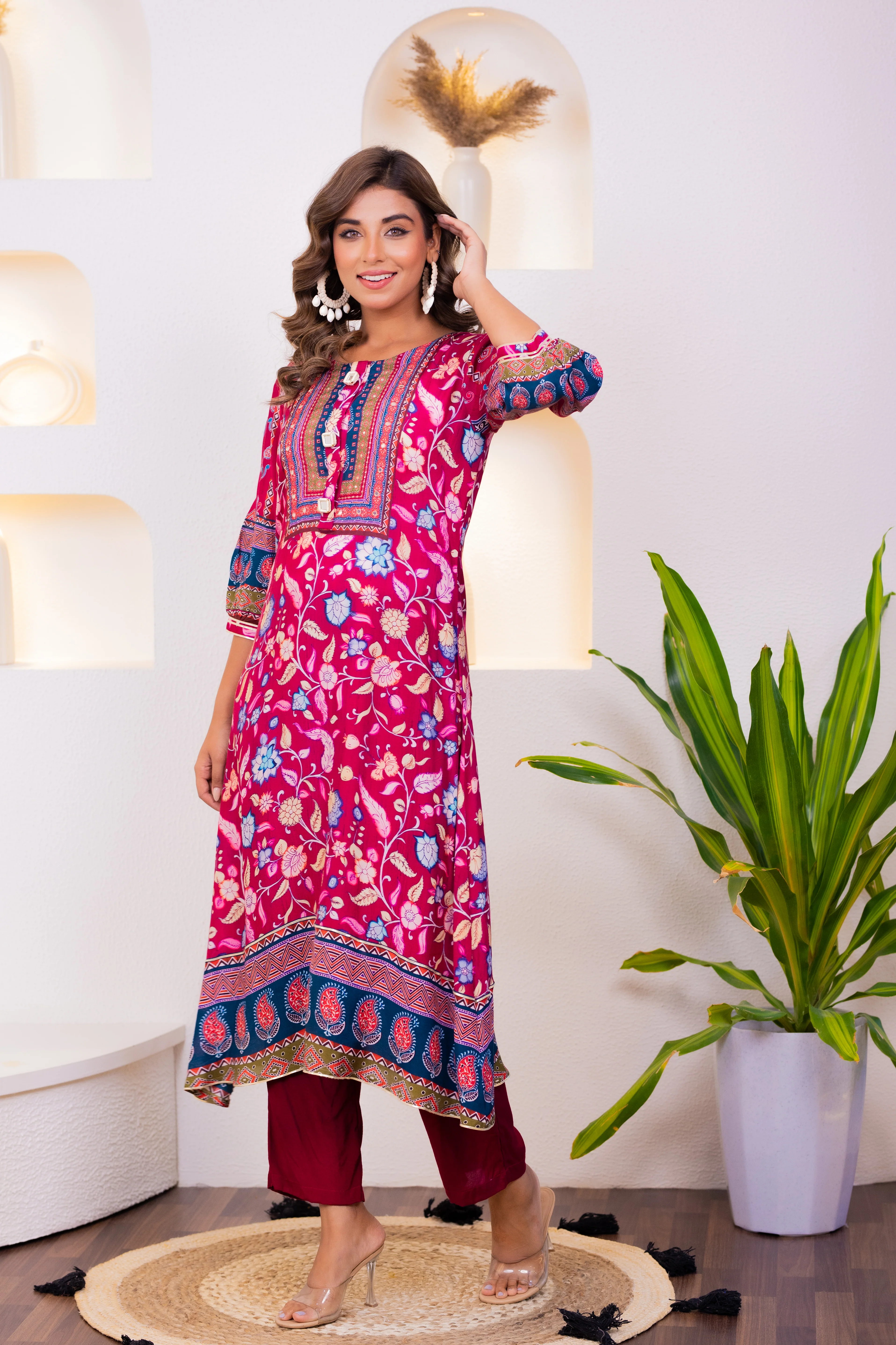Maurya Rose Premium Muslin Kurta Set - Image 6