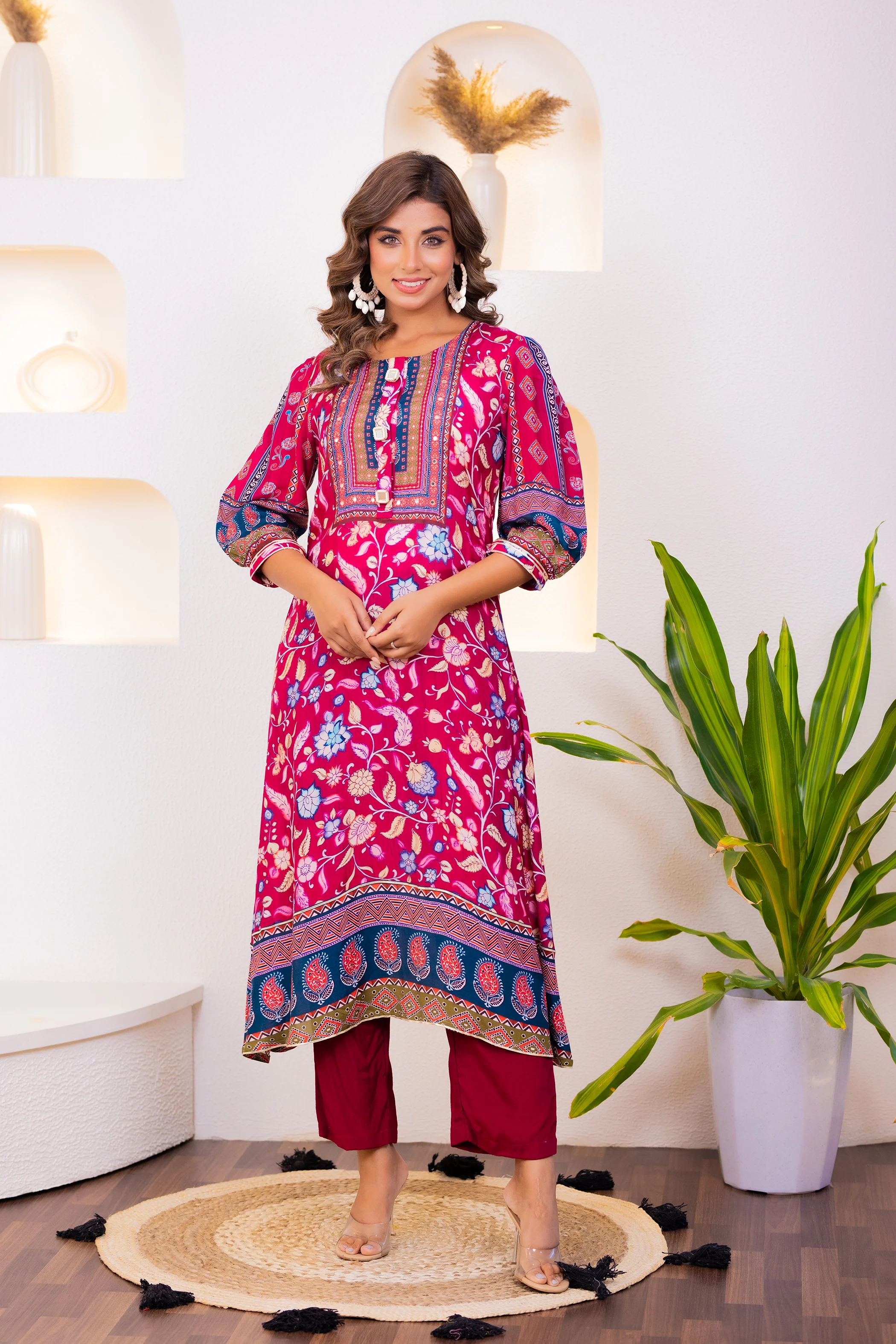Maurya Rose Premium Muslin Kurta Set - Image 7