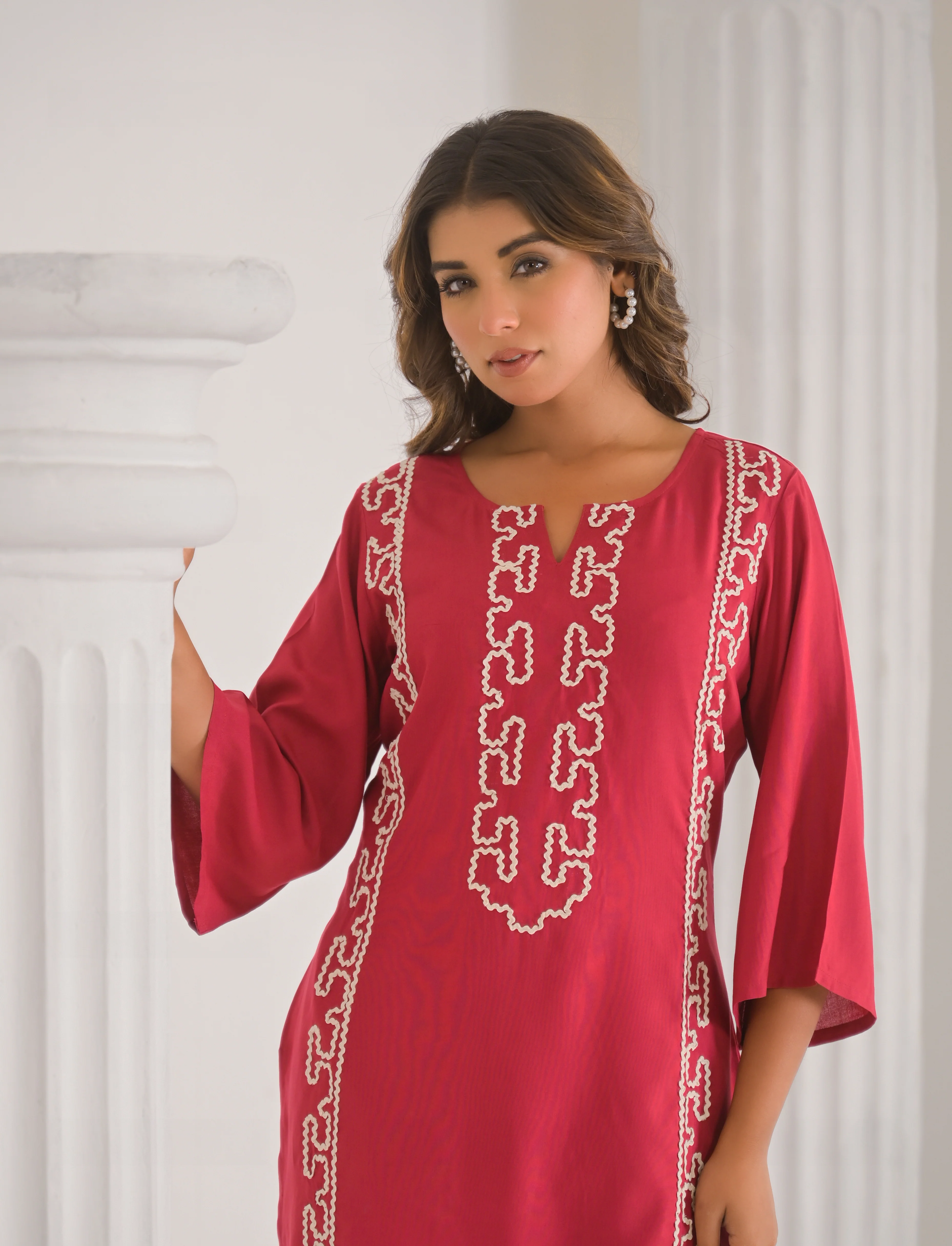Kara Rosy Embrodiered Co-ord Set - Image 5
