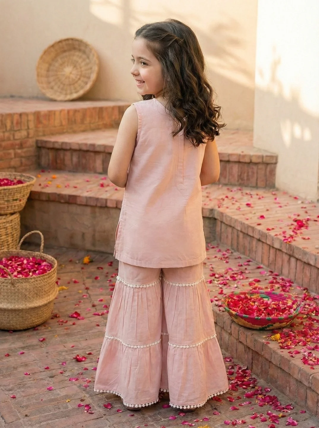 Joy taffy embroidery kids cotton suit set - Image 12