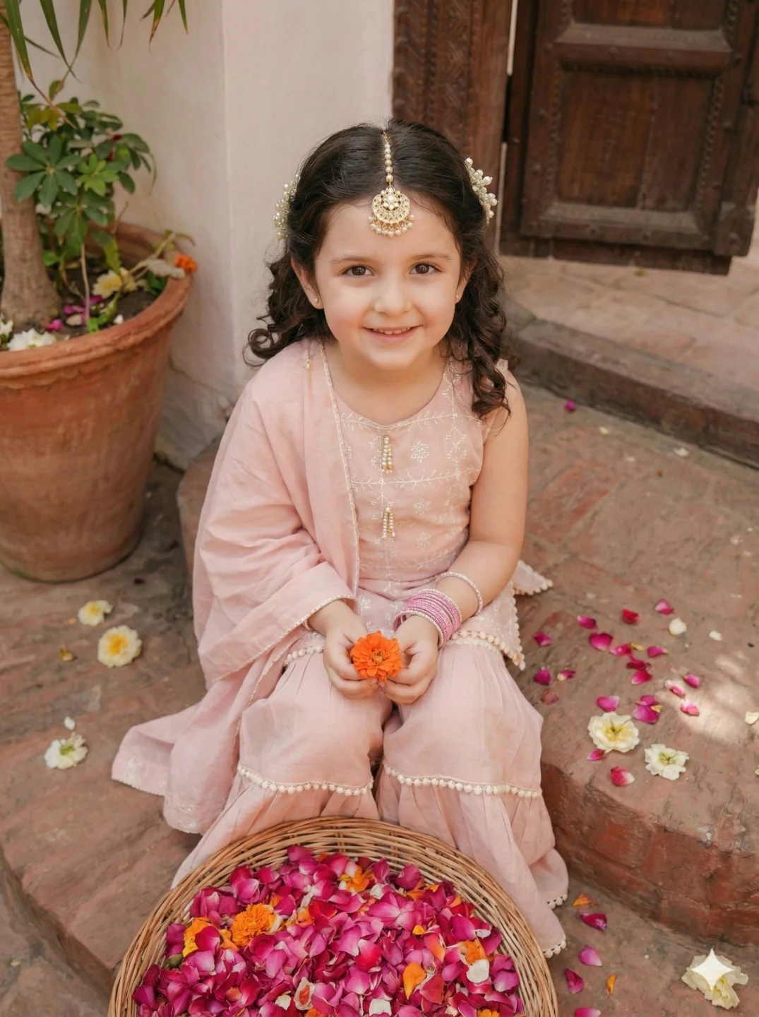 Joy taffy embroidery kids cotton suit set - Image 9