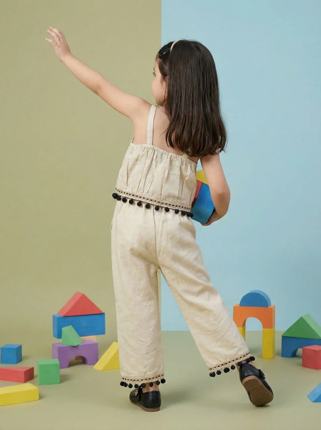 Joy frost embroidery cotton co-ord set - Image 3