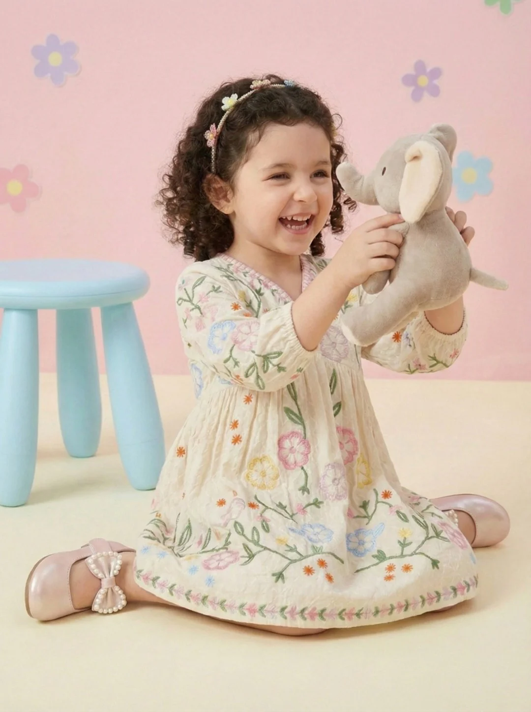 Joy daisy embroidery cotton dress - Image 5