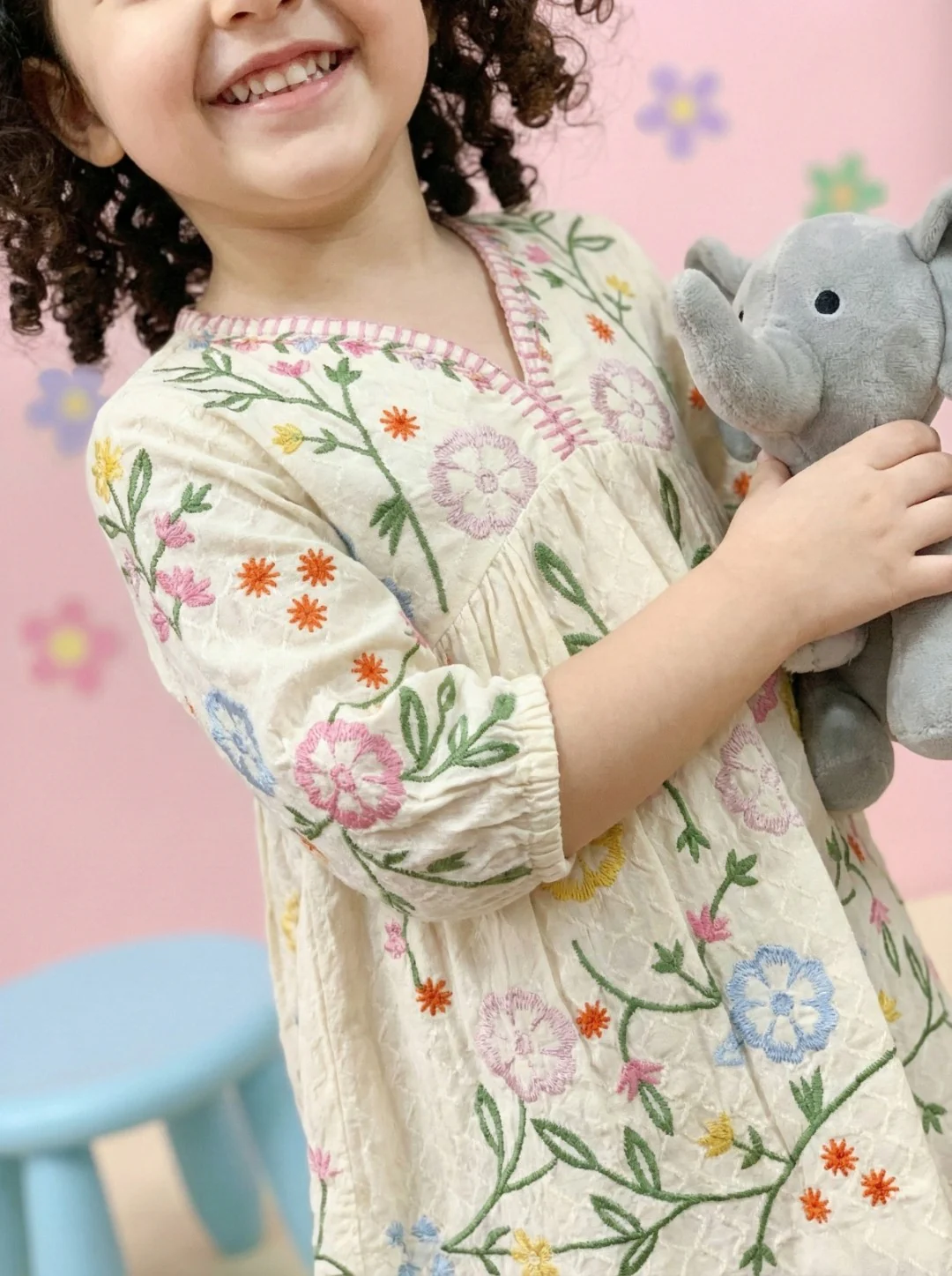 Joy daisy embroidery cotton dress - Image 6