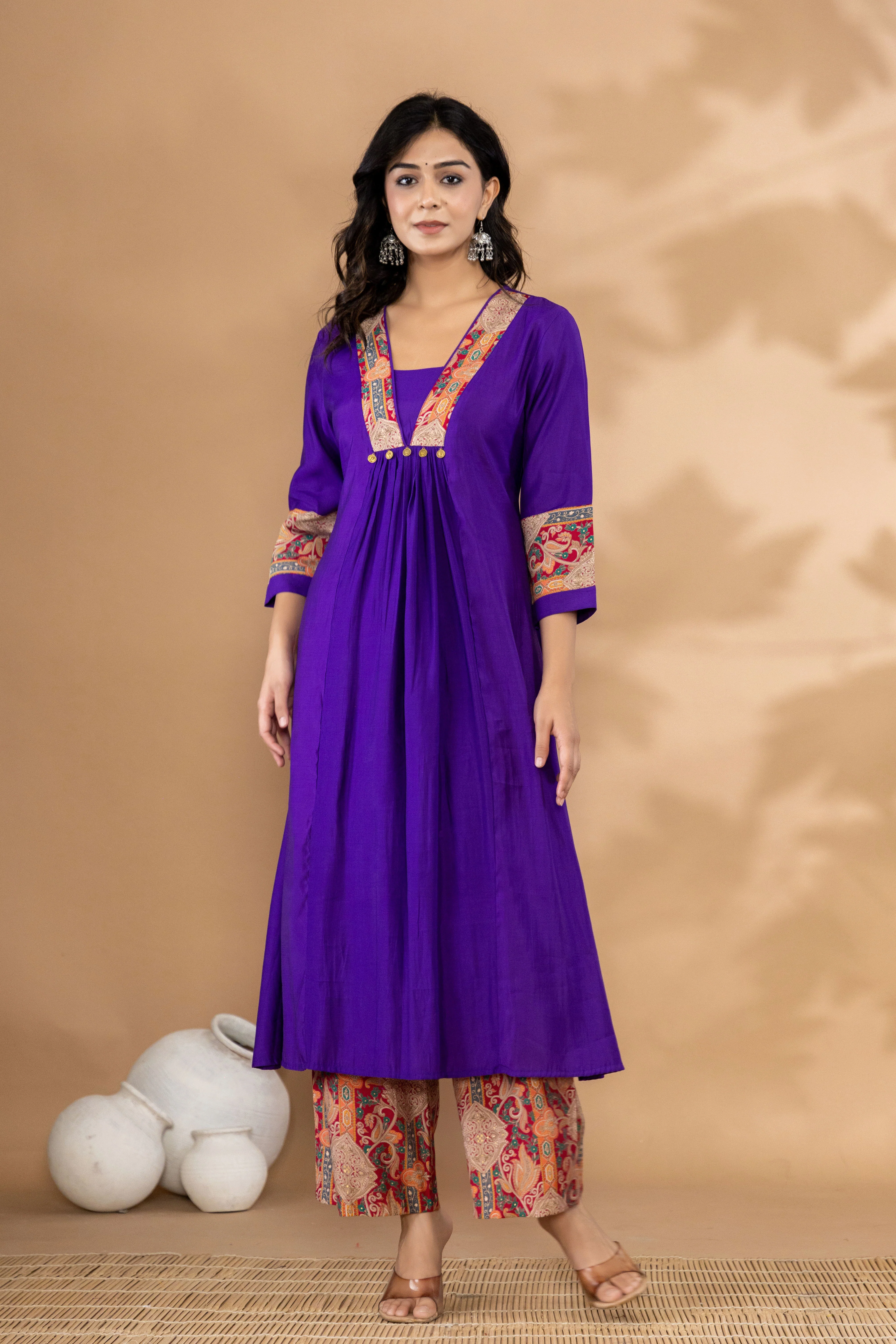 Mika Orchid Kurta Pant Set - Image 3