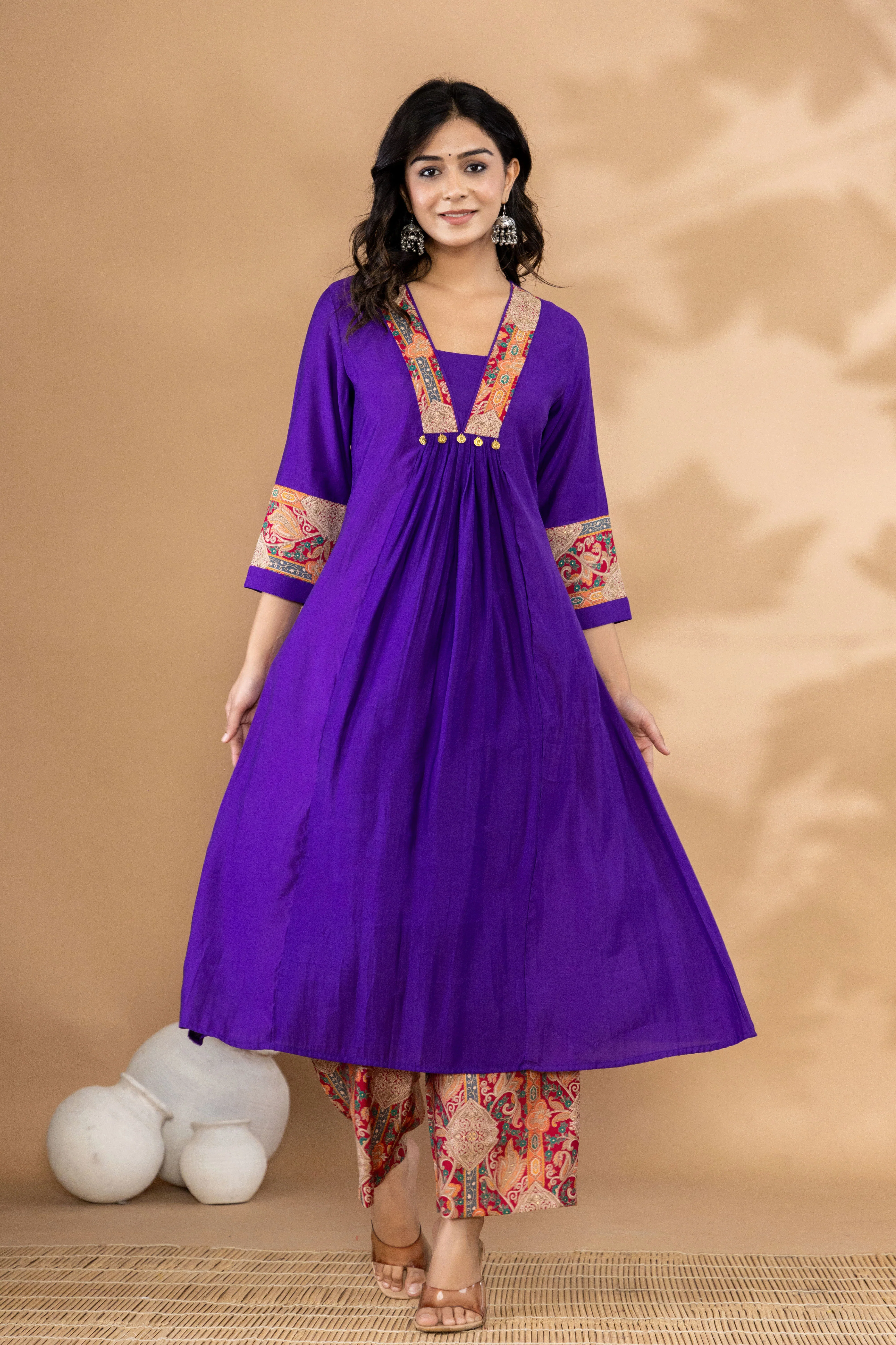 Mika Orchid Kurta Pant Set - Image 4