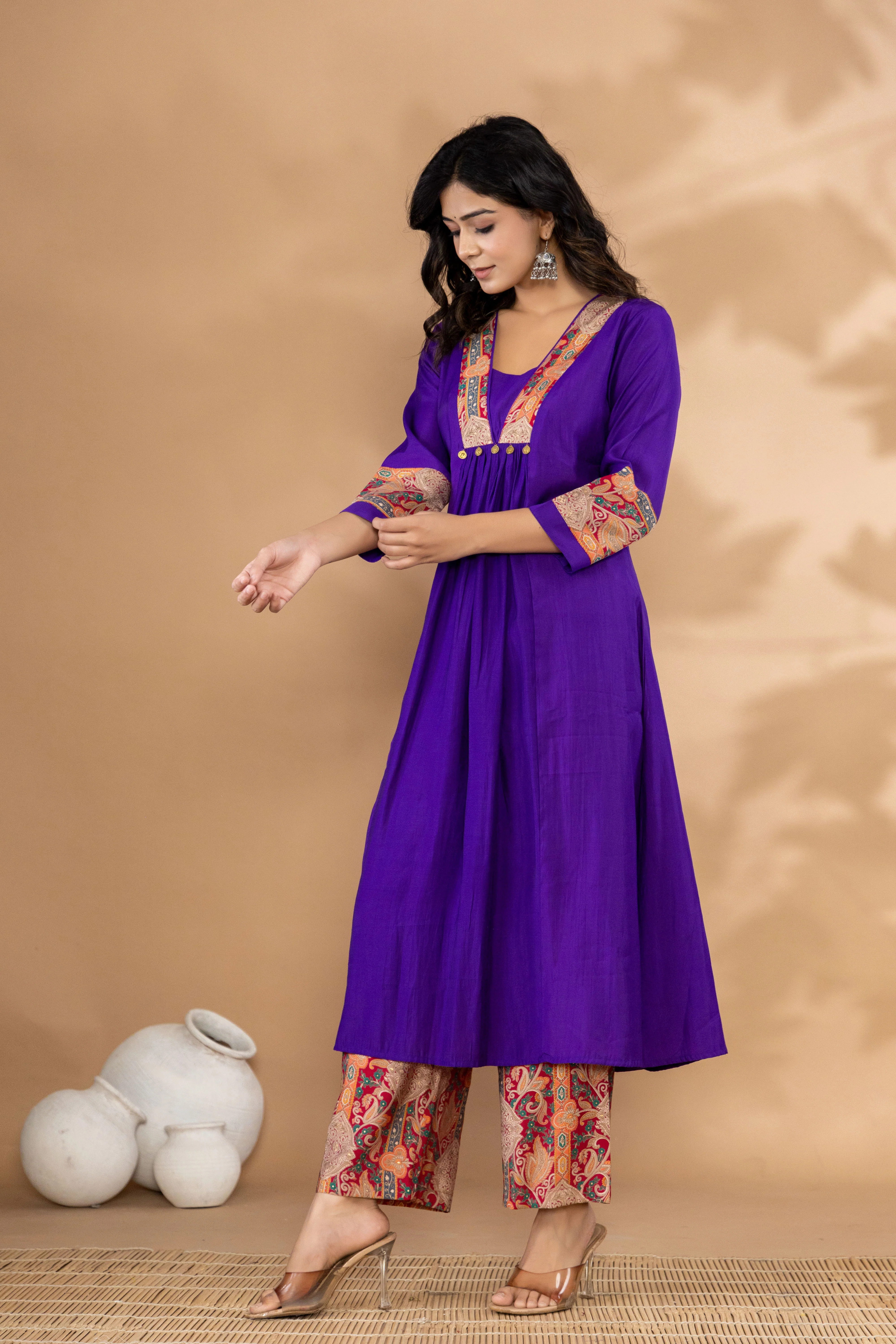 Mika Orchid Kurta Pant Set - Image 5