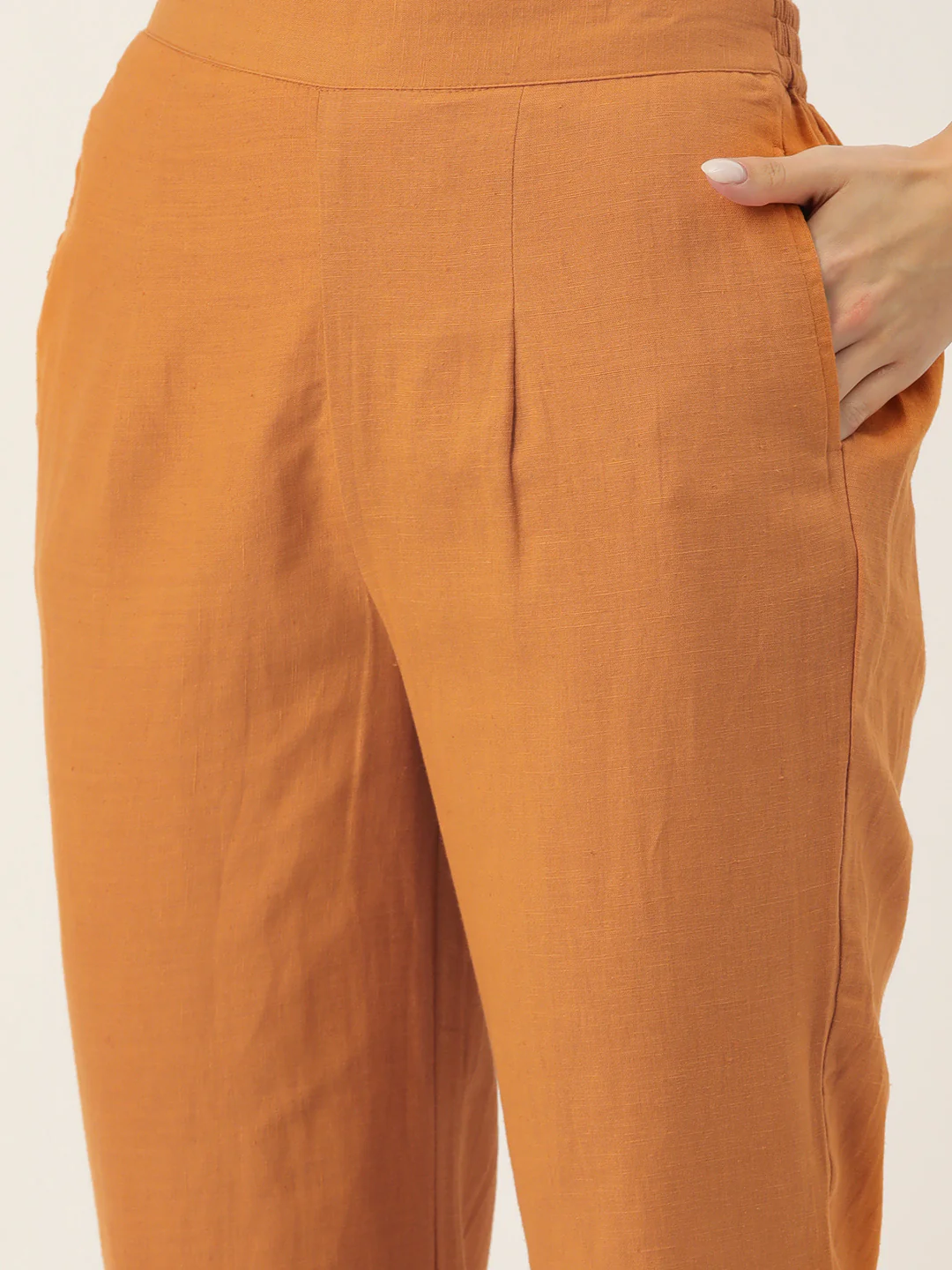 TUSHKI ORANGE EMBROIDERY COTTON CO-ORD SET - Image 3