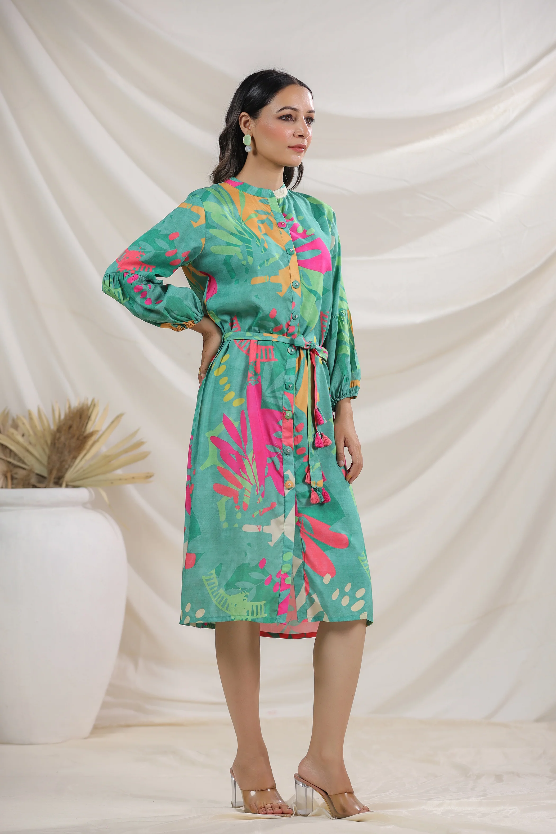 Harshini Teal Abstract Dress - Image 6