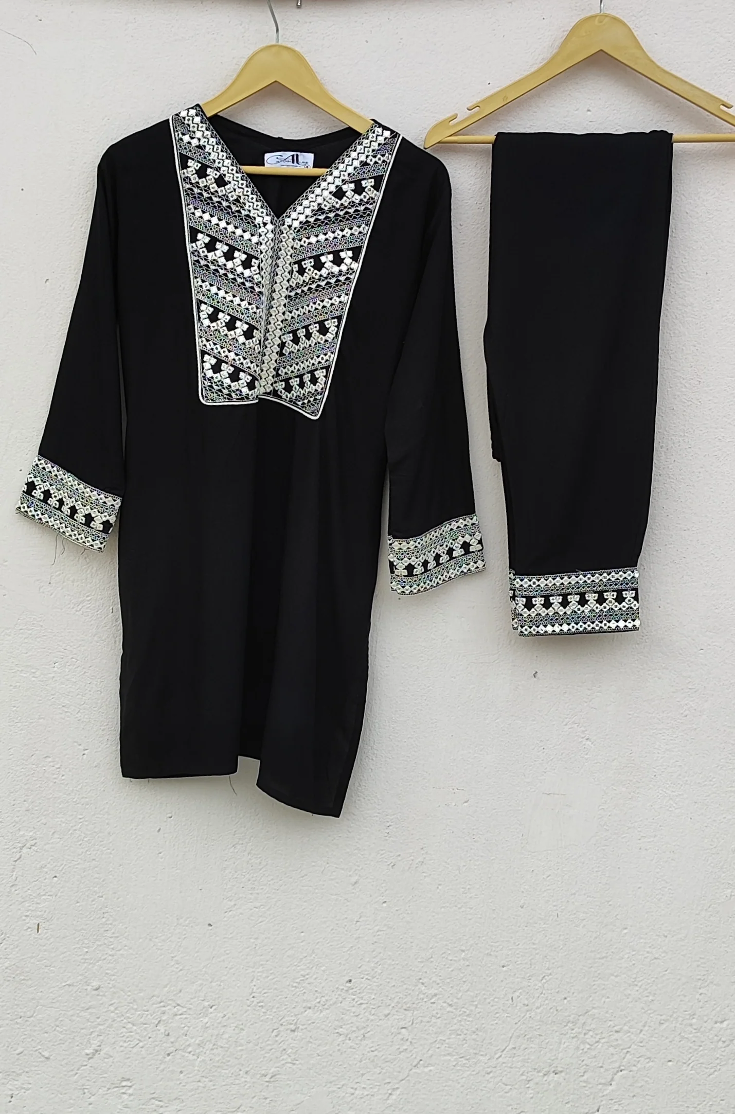 Leena Charcoal Embroidery Co-ord Set - Image 12
