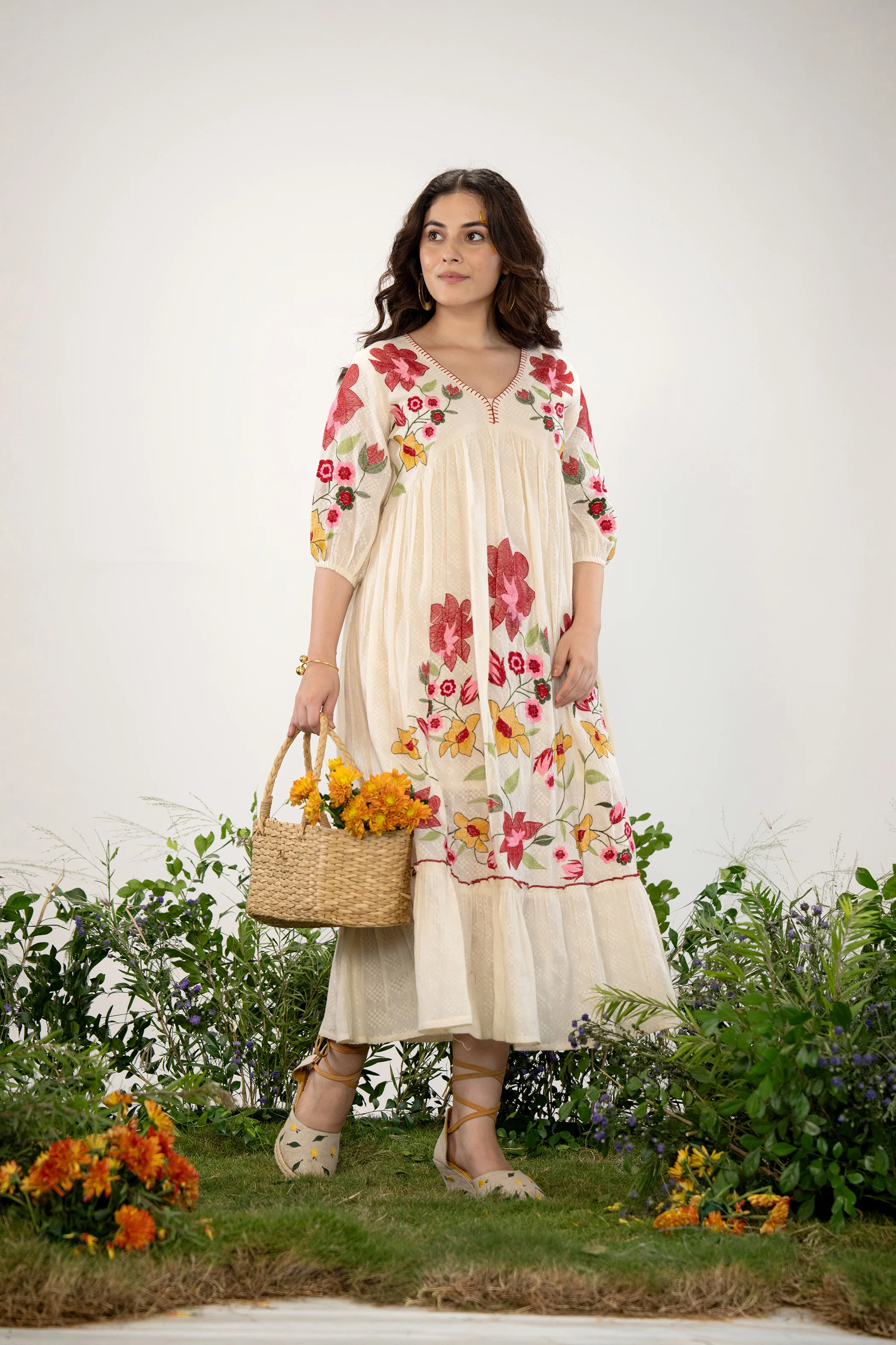 Hemal PearL Full Embroidery Dress ( with lining ) - Image 6